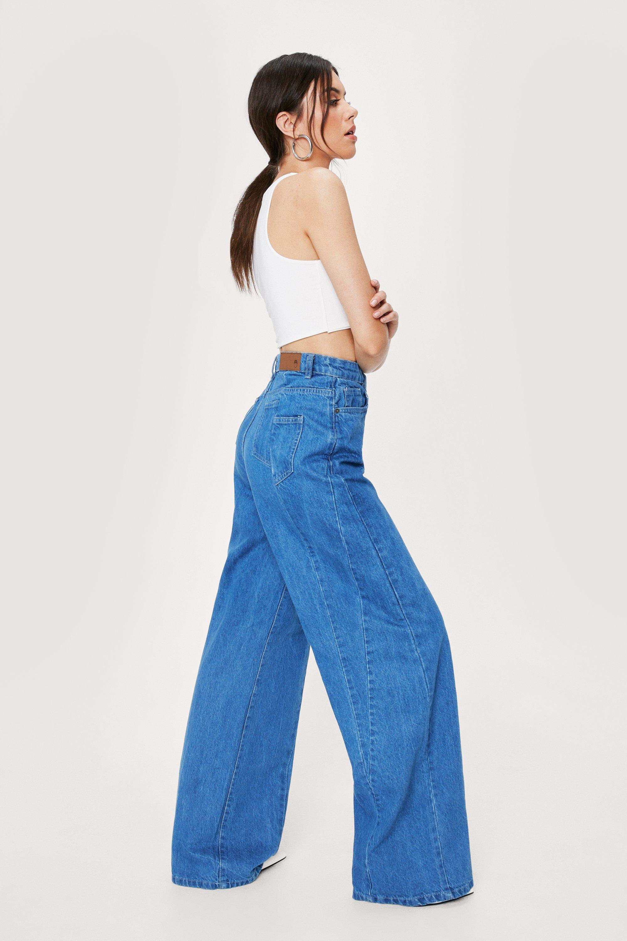 505 Wide Leg Denim Jeans in Pink | O2 Denim