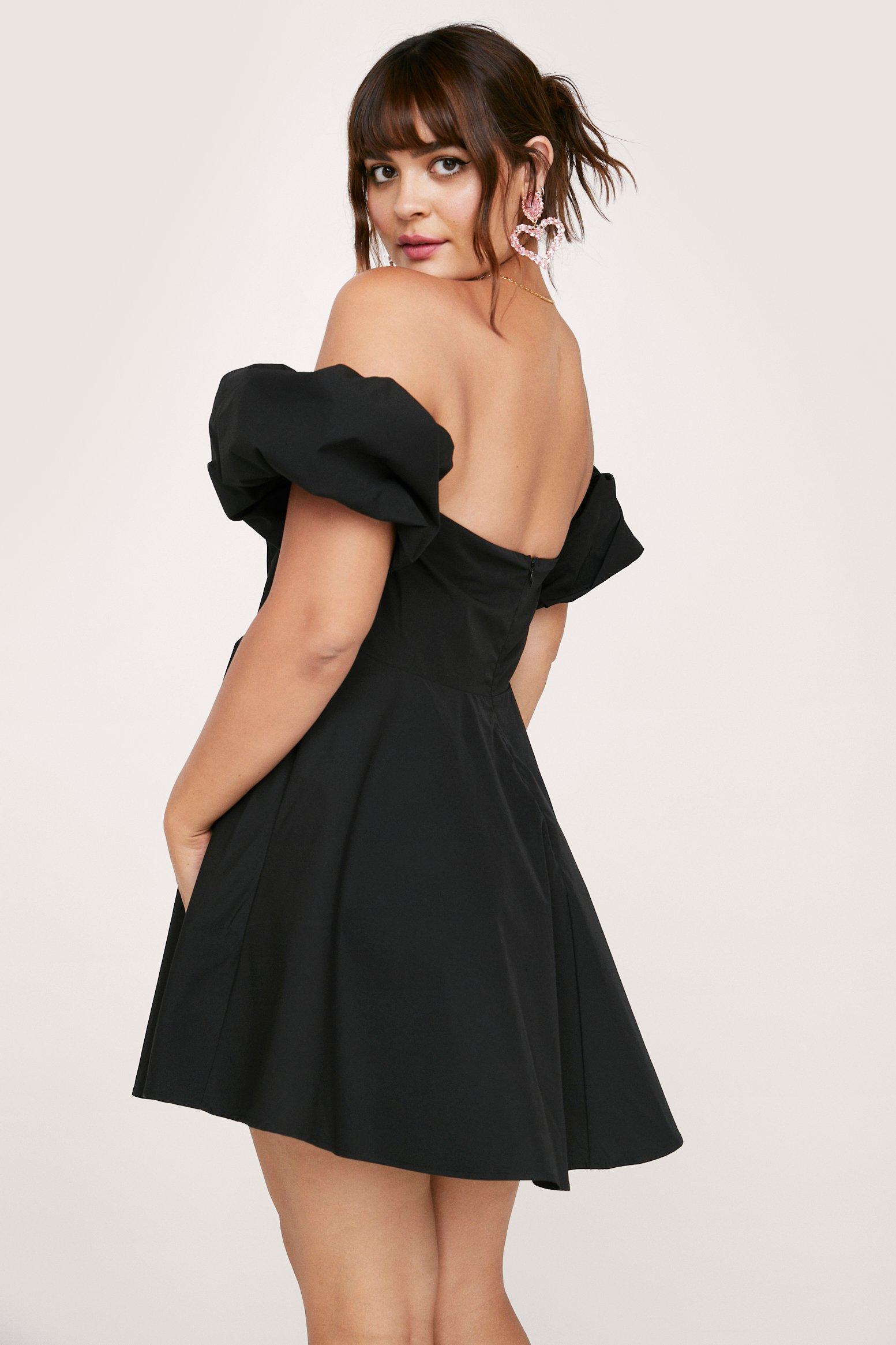 Off the shoulder hotsell skater dress plus size