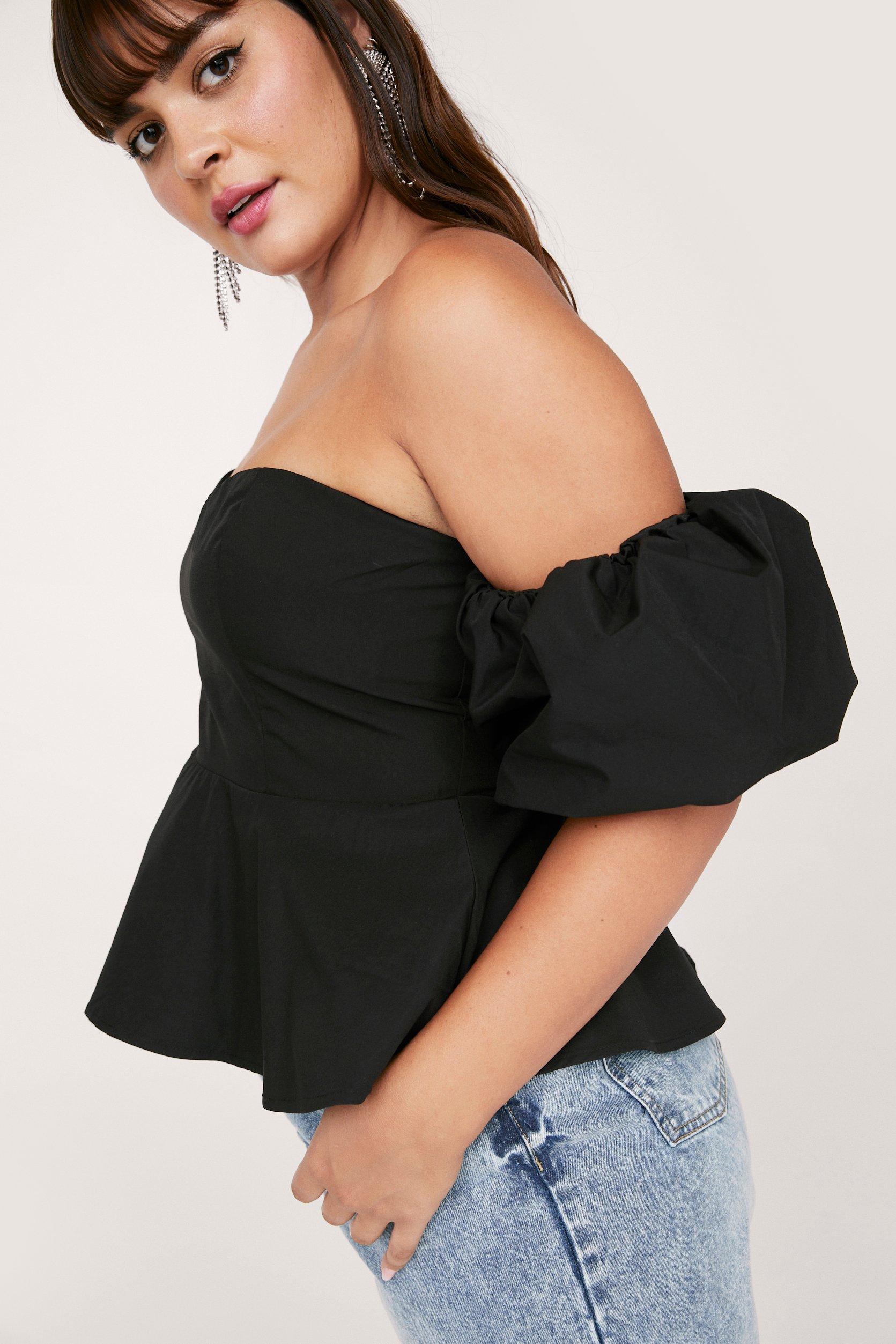 Peplum discount bardot top