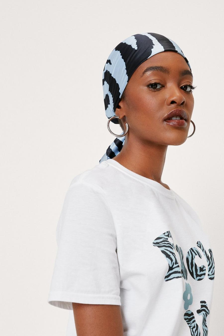 FVCK CANCER Zebra Print Headscarf