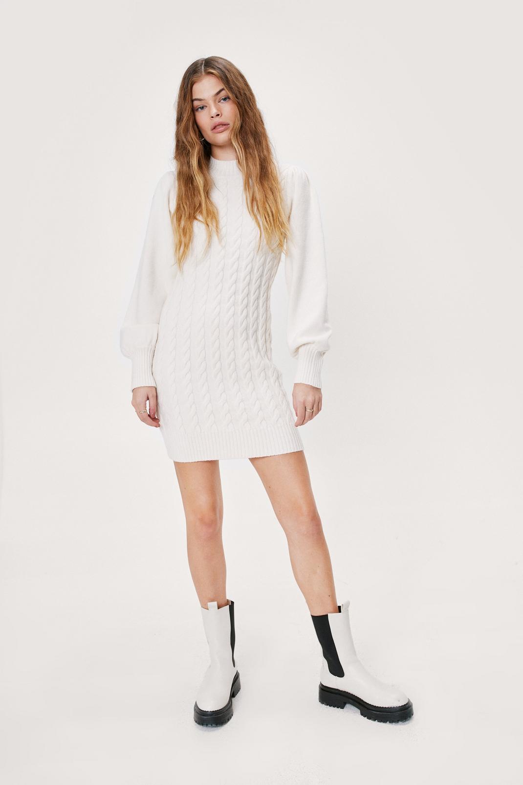 Cable Sweater Dress image number 1