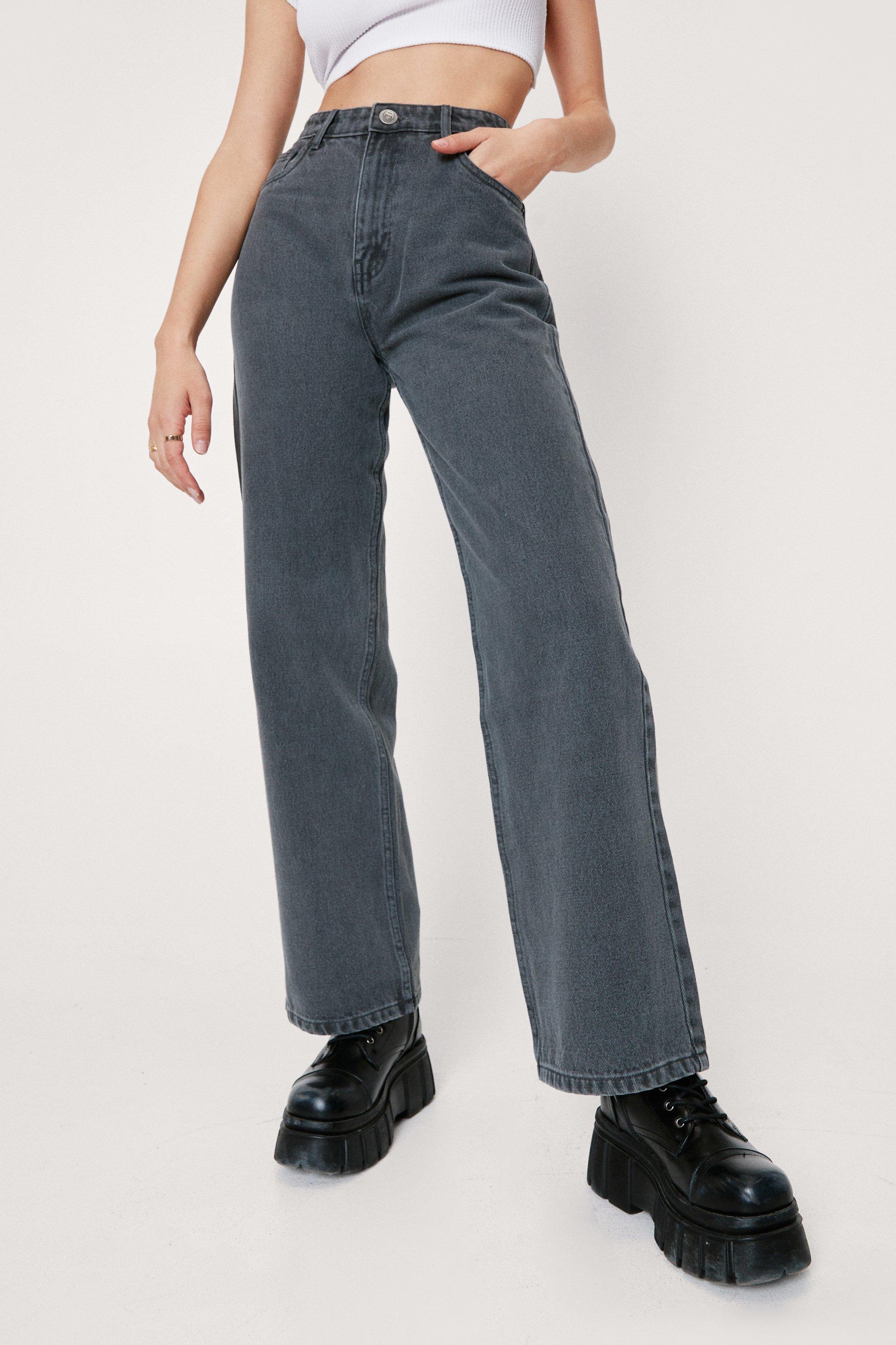 Two toned high waisted hot sale jeans