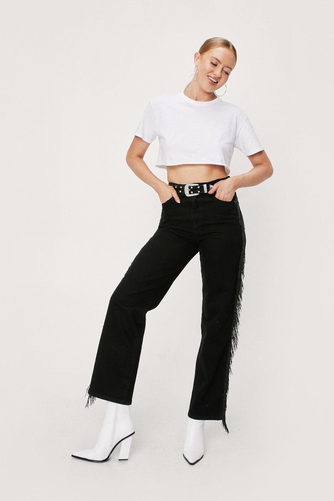 Fringe best sale leg jeans