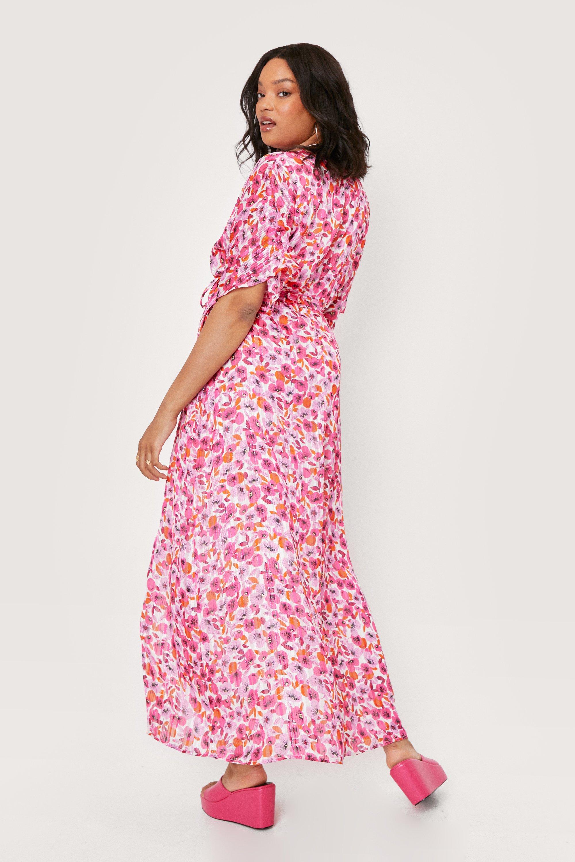 Floral Short Sleeve Maxi Dress | Nasty Gal
