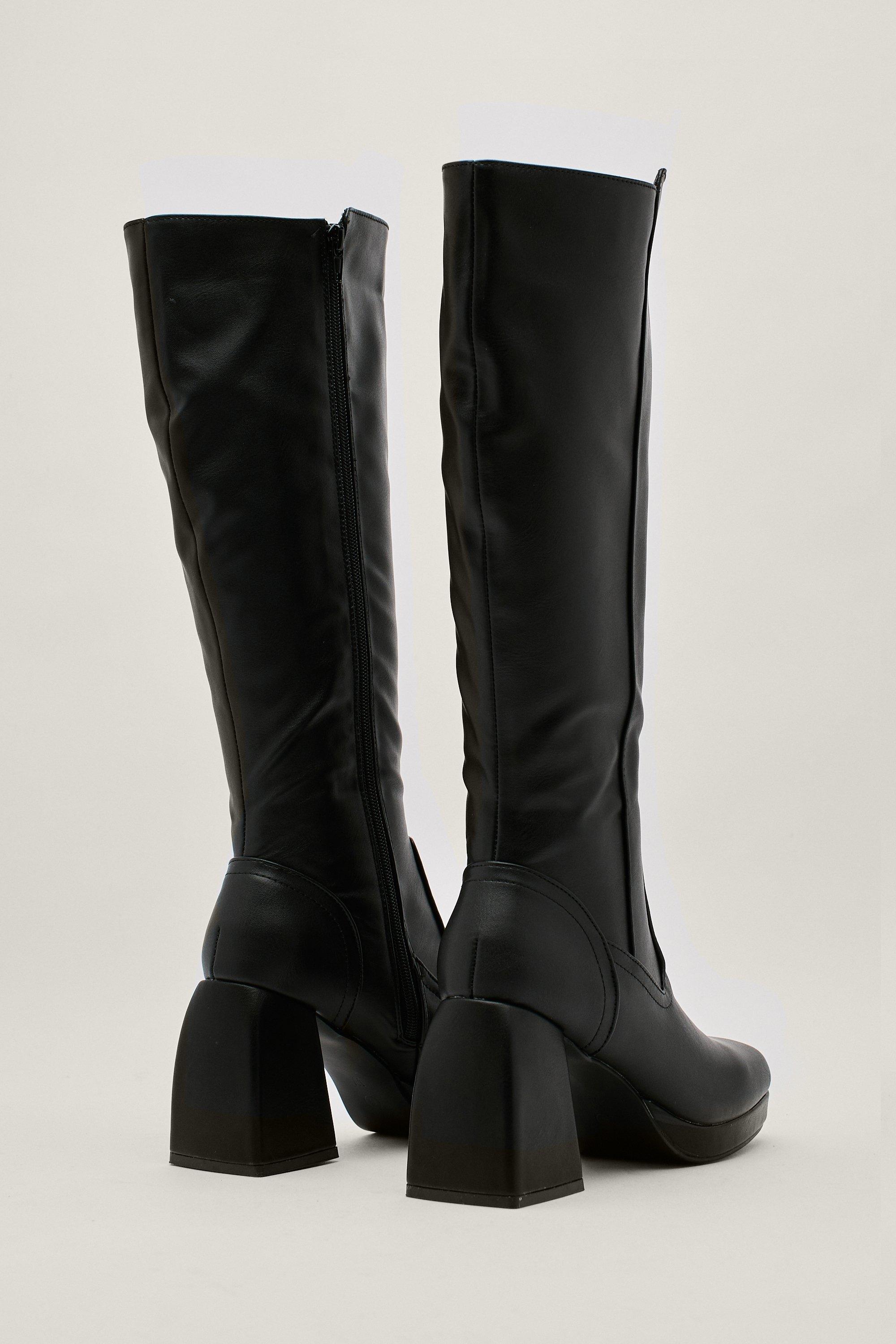 High boots wide clearance fit