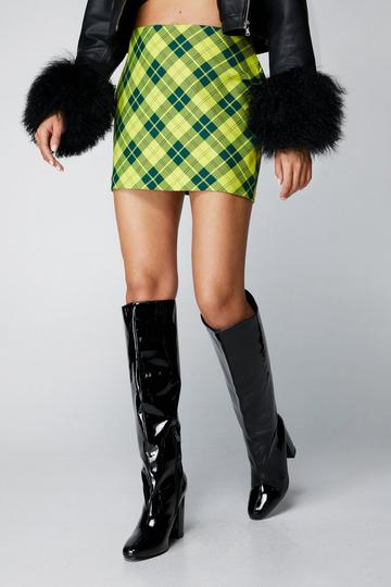 Black Wide Fit Patent Knee High Boots