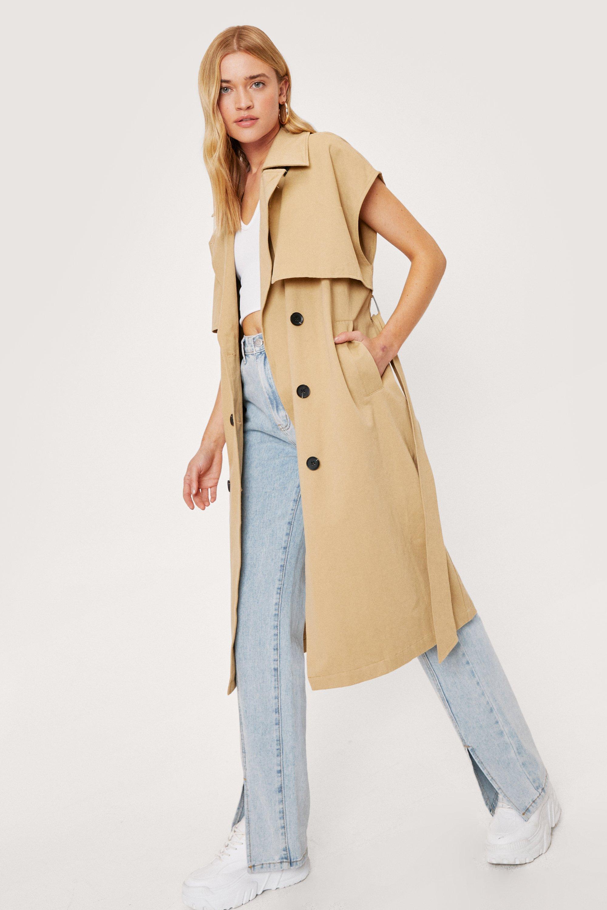 Sleeveless trench clearance