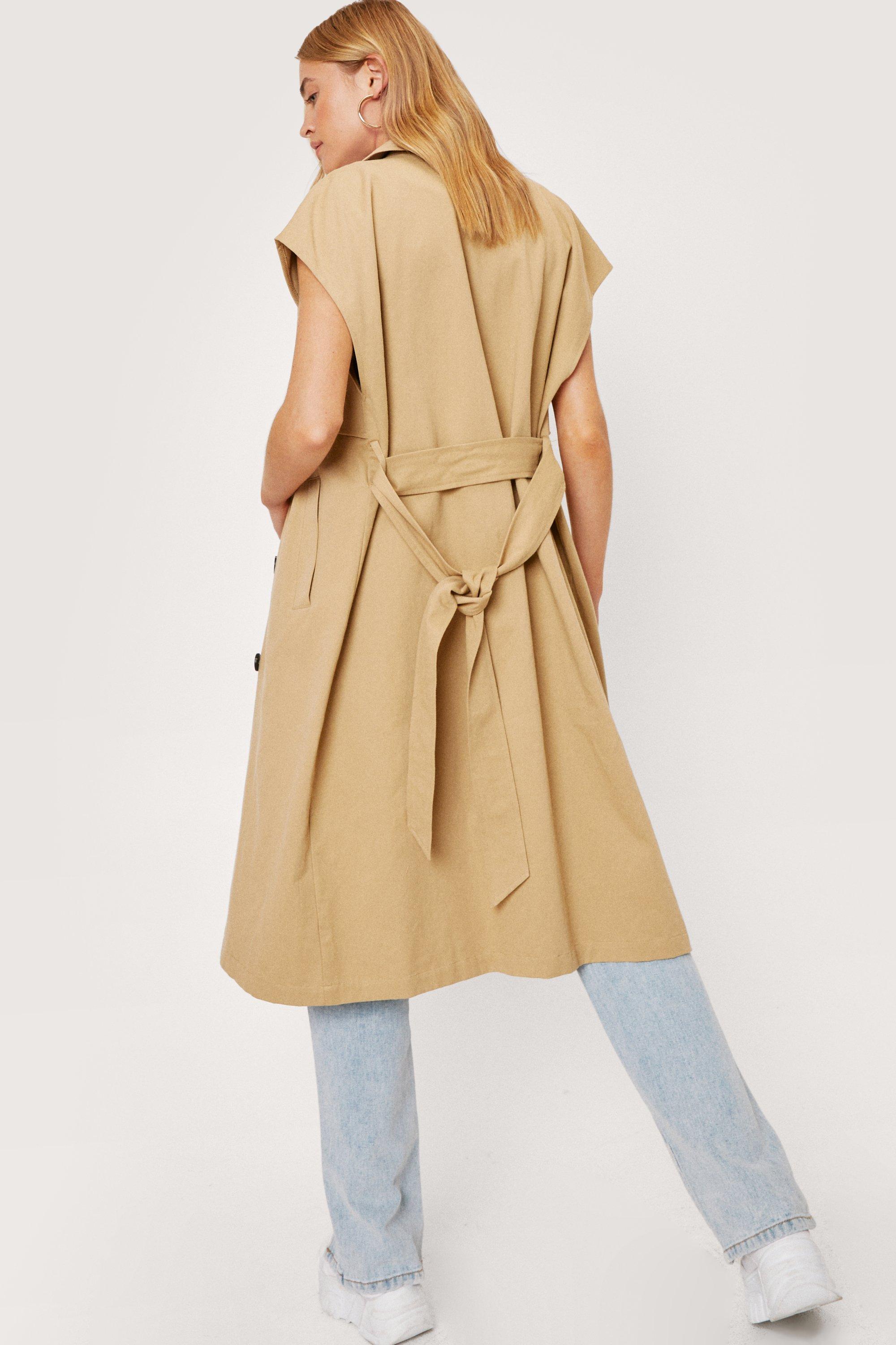 Trench sans manche femme hot sale