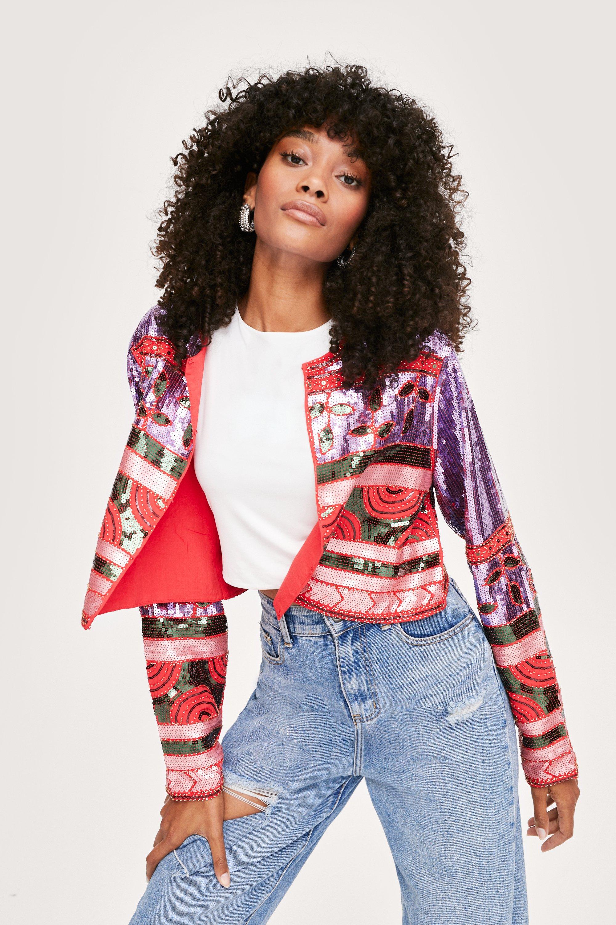 Nasty gal sequin on sale jacket