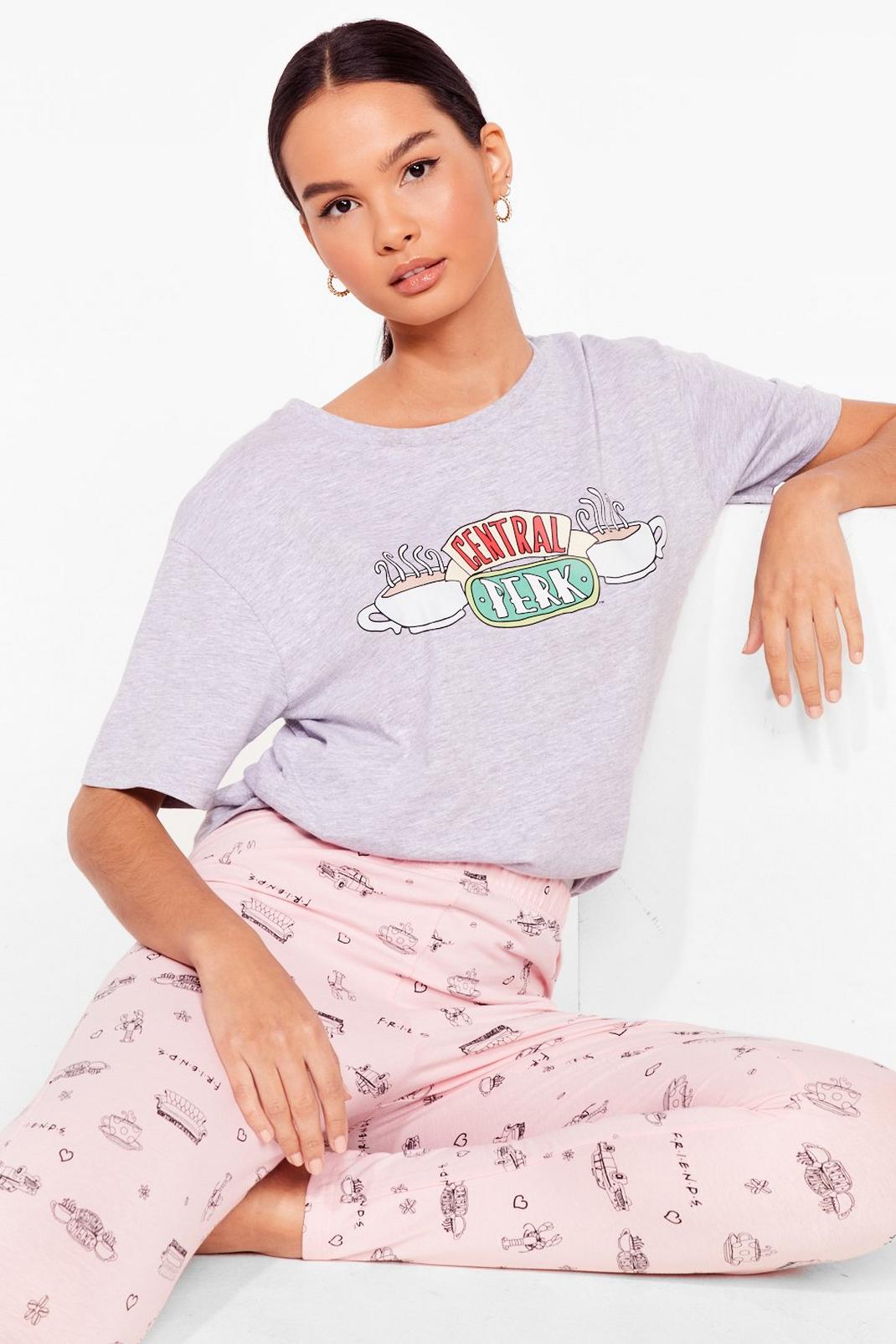 Blush Central Perk Friends Pajama Pants Set image number 1