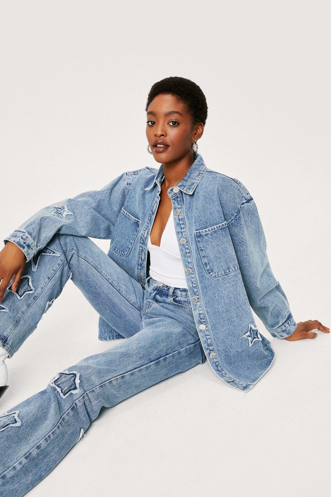 oversized denim shirt jacket