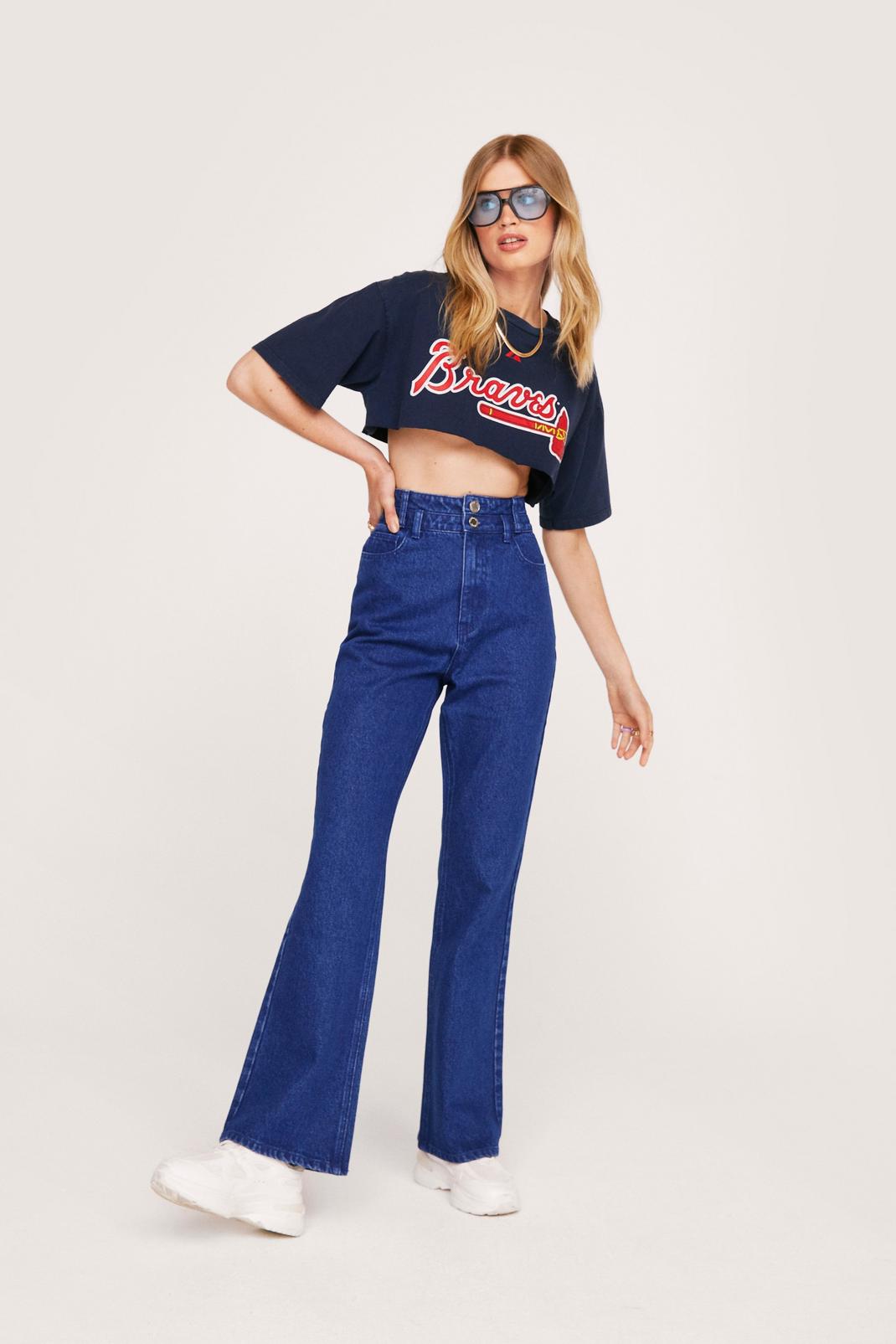 989 Double Waistband Flare Denim Jeans image number 2