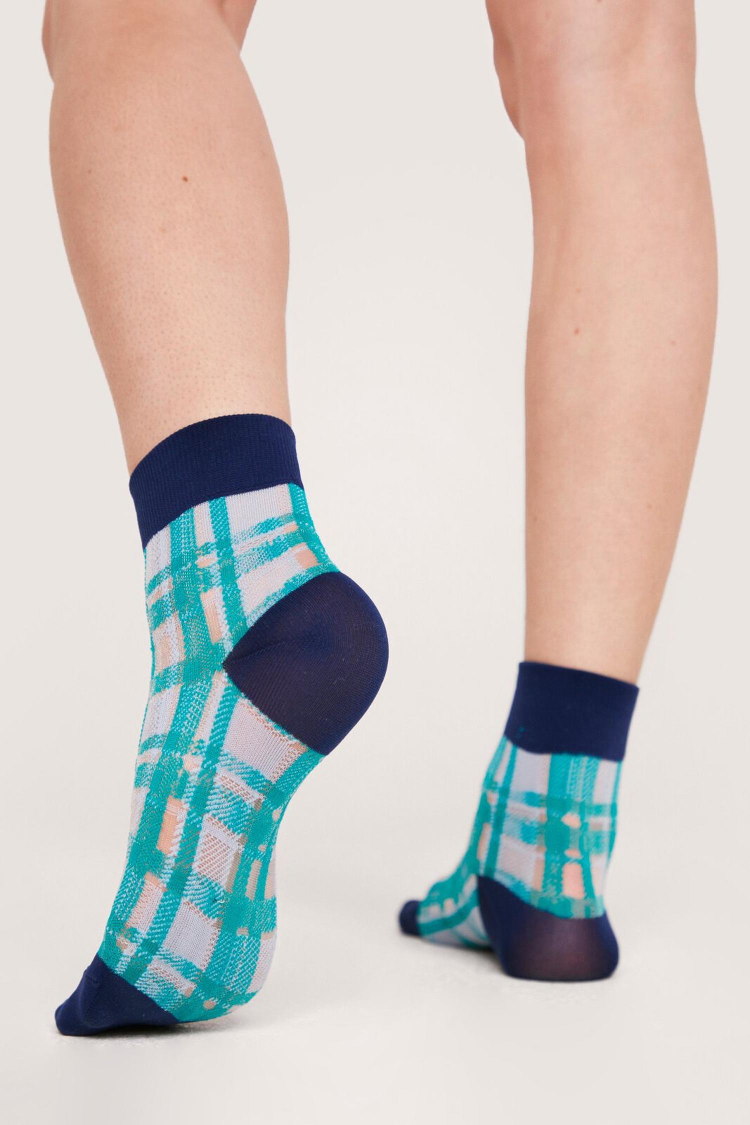 white mesh knee high socks