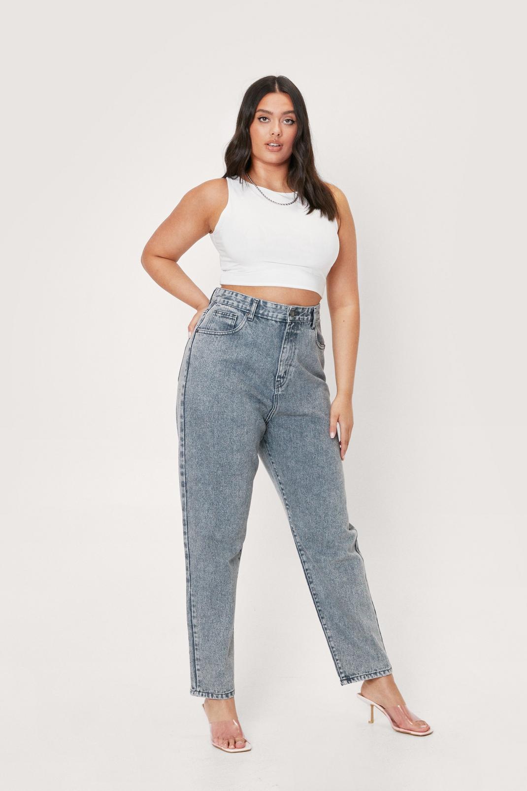 131 Plus Size Organic Denim Mom Jeans image number 2