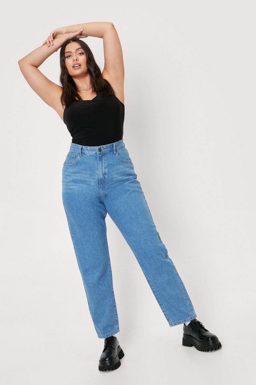 Plus Size Organic Denim Mom Jeans