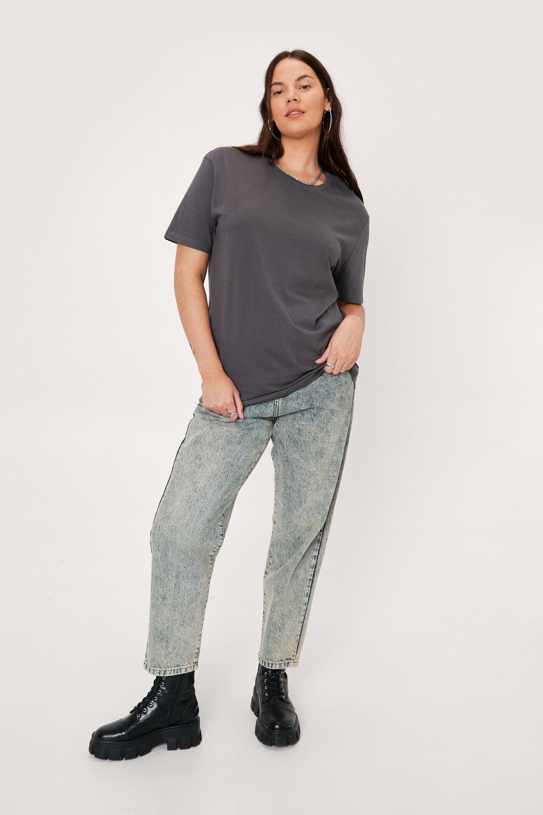 432 Plus Size Organic Denim Mom Jeans image number 1