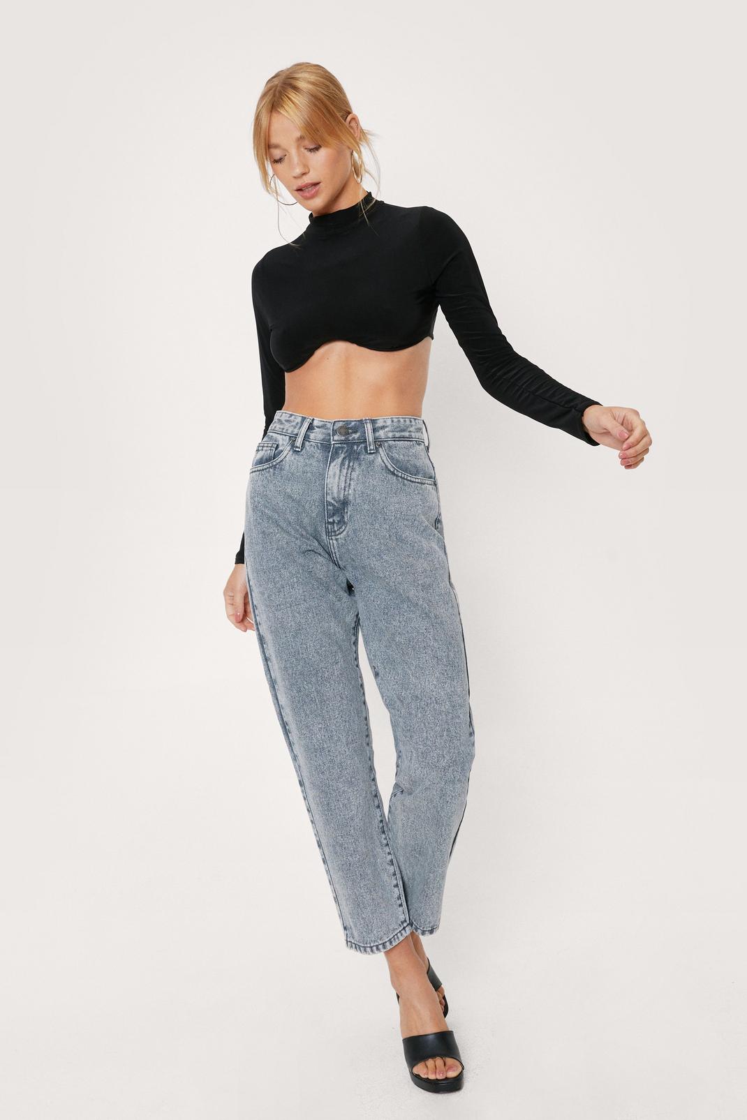131 Petite Organic High Waisted Mom Jeans image number 2