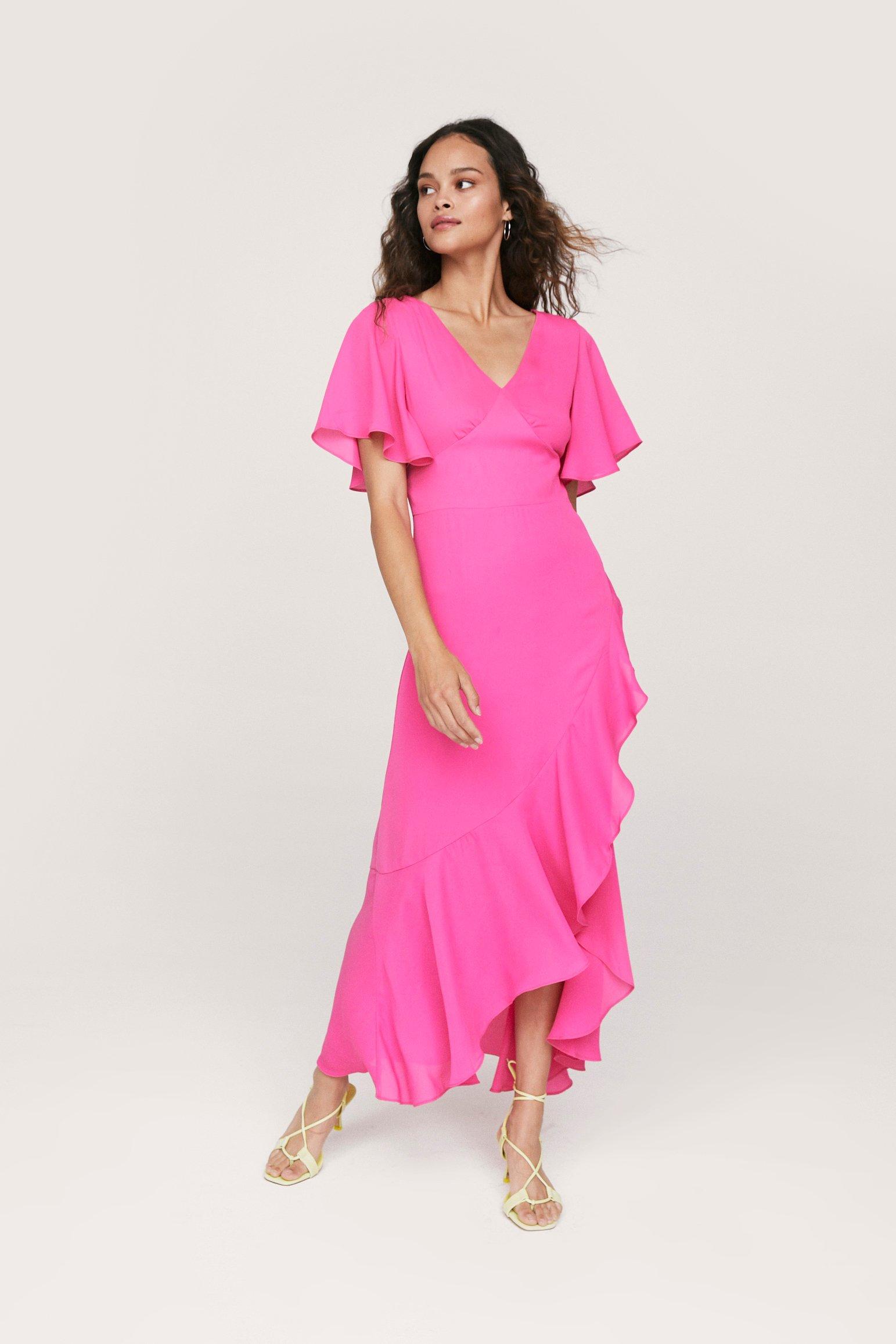 nasty gal hot pink dress