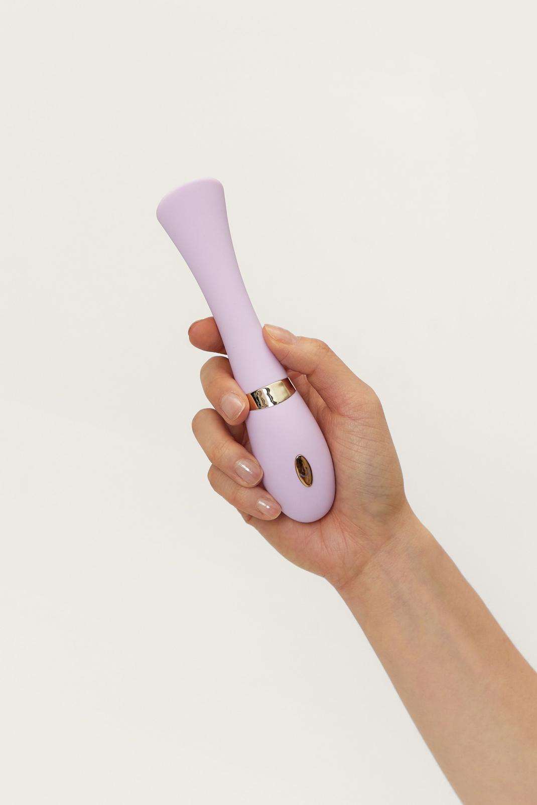 Lilac Silicone Multi Speed Rounded Vibrator image number 1