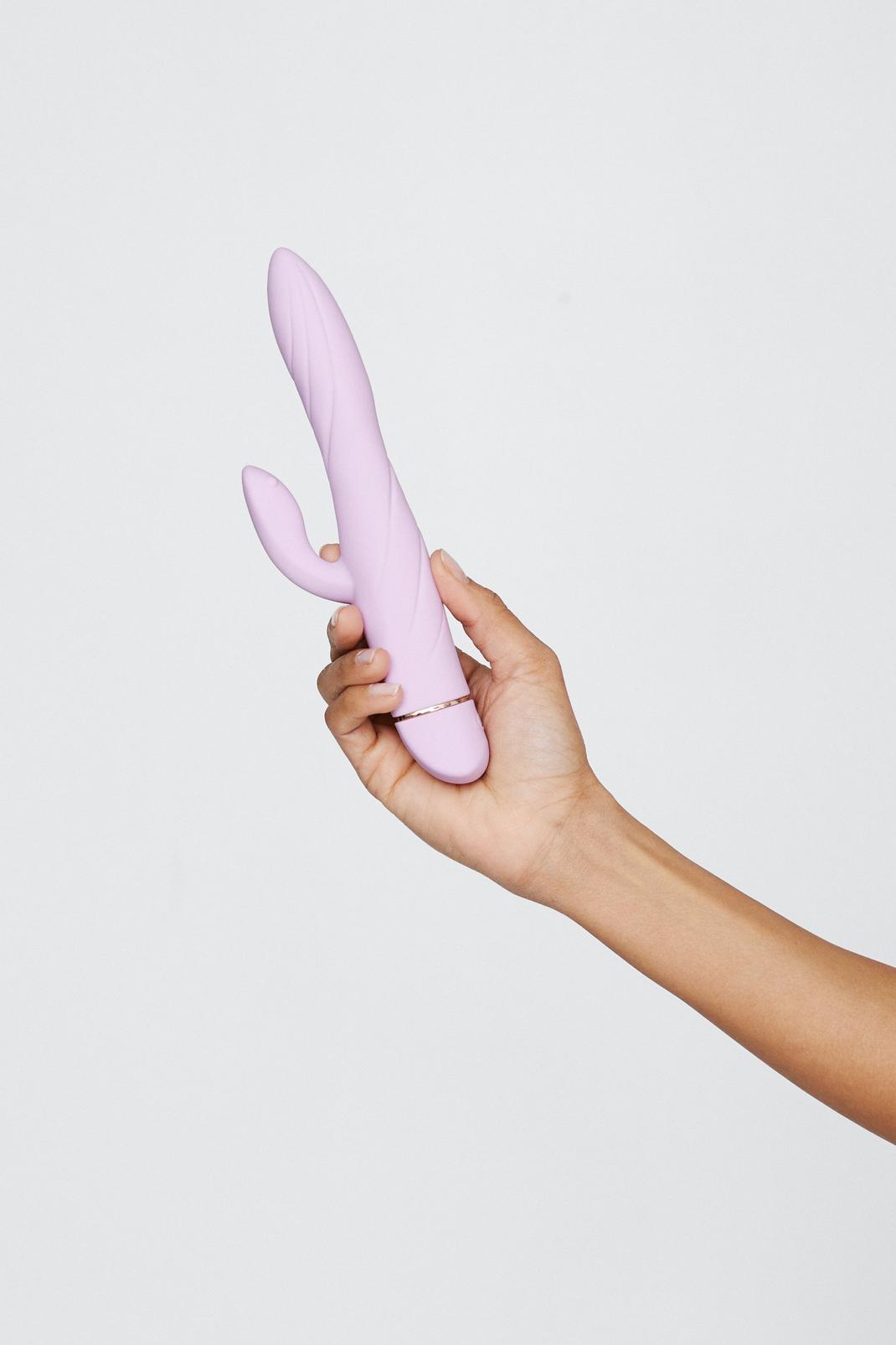 Lilac Silicone Tapered Twist Rabbit Vibrator image number 1