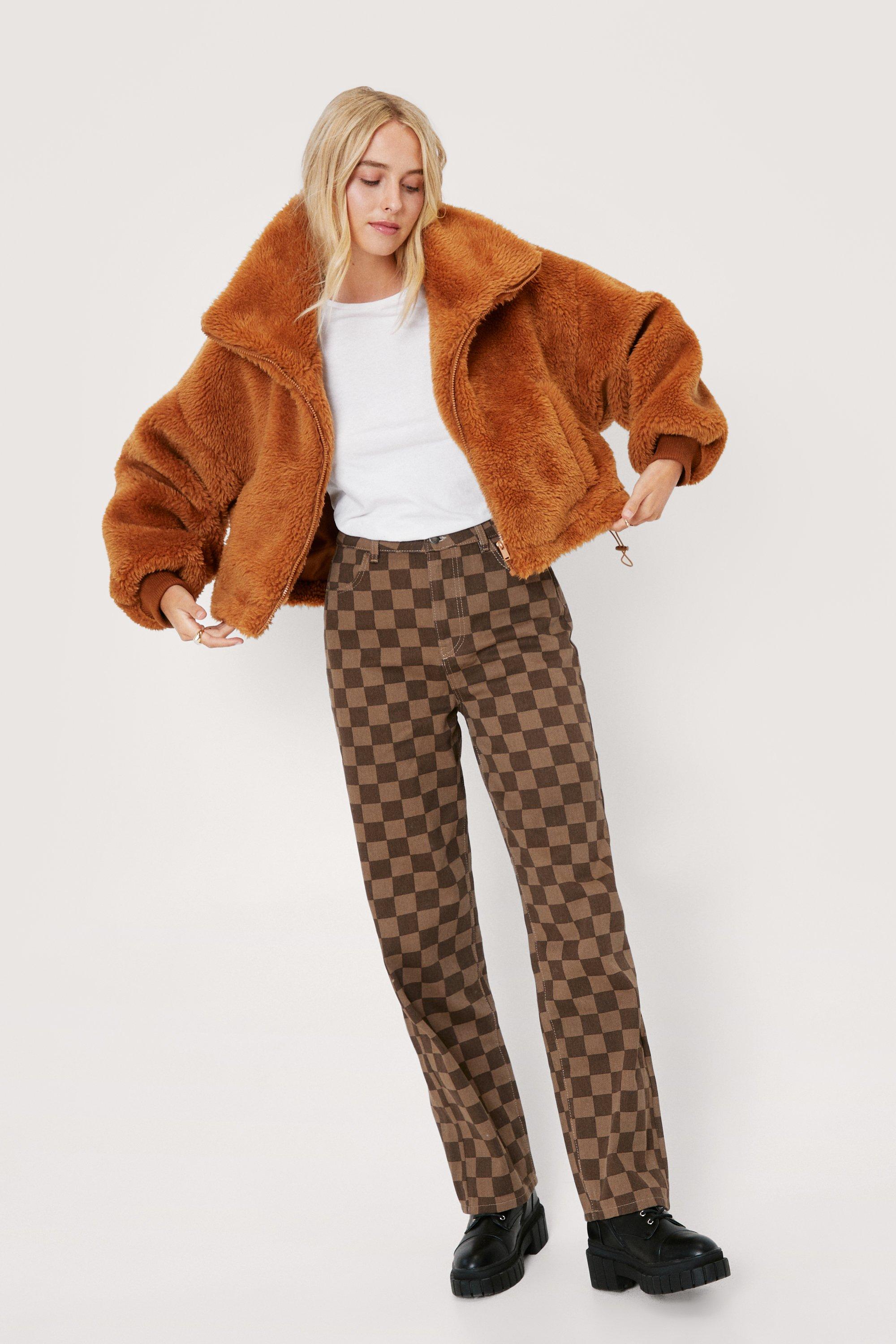 Teddy faux hotsell fur cropped jacket