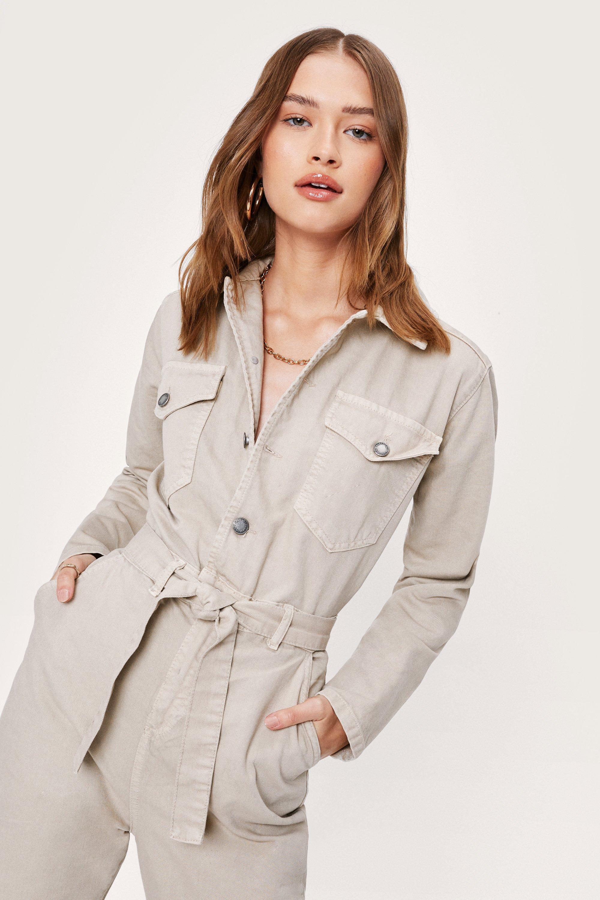 Denim jumpsuit hot sale nasty gal