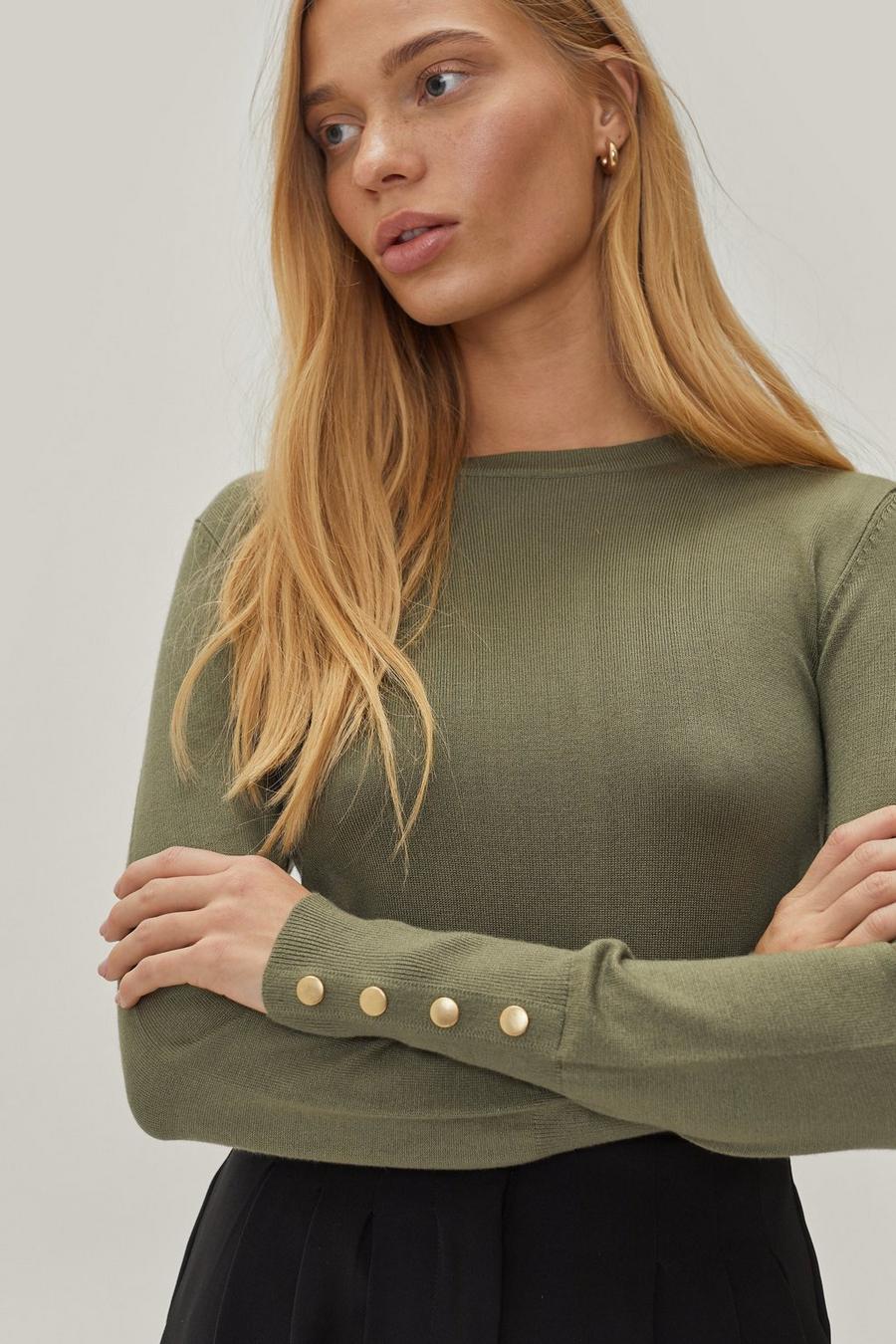 Petite Recycled Ribbed Edge Jumper