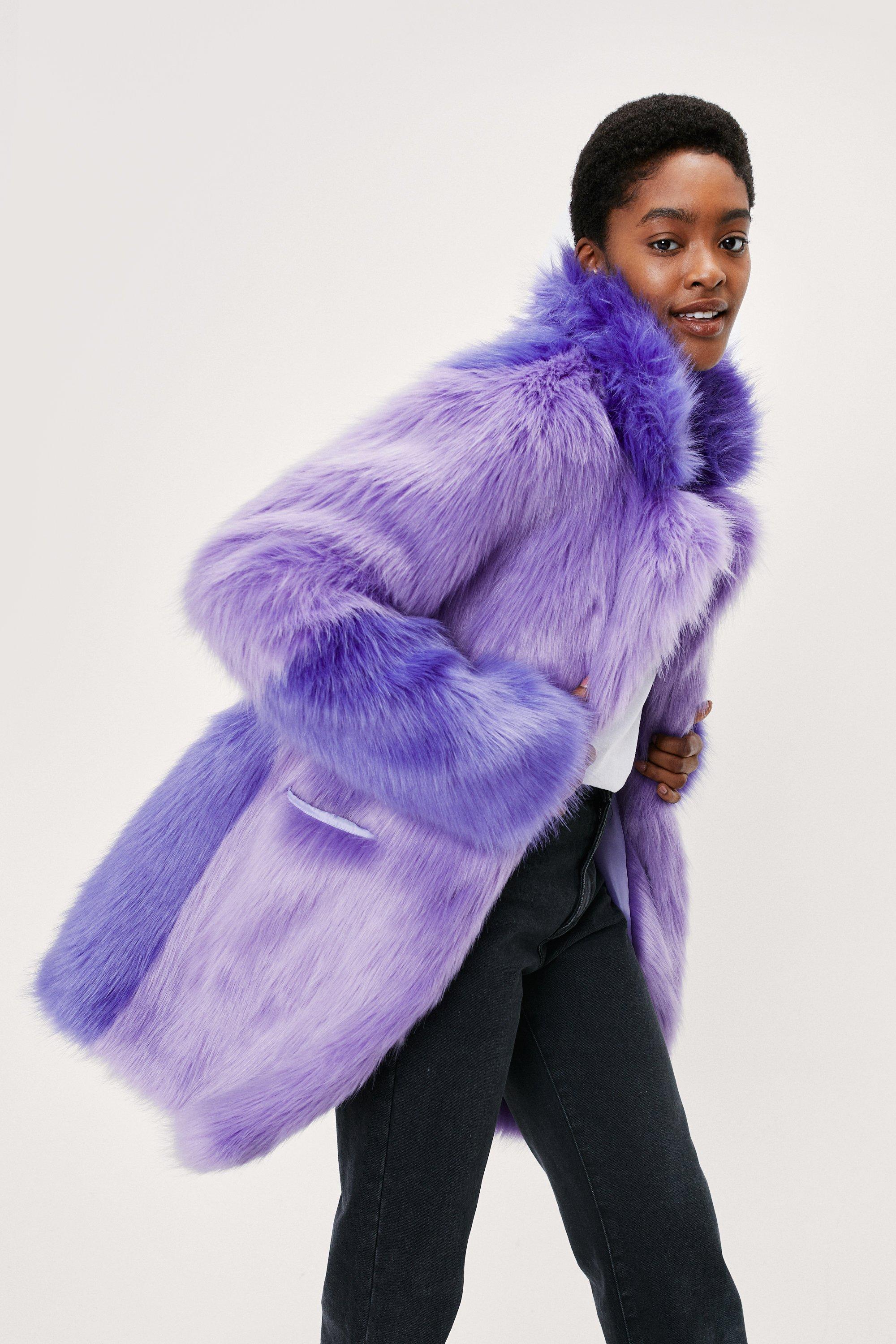 Ombre on sale fur jacket