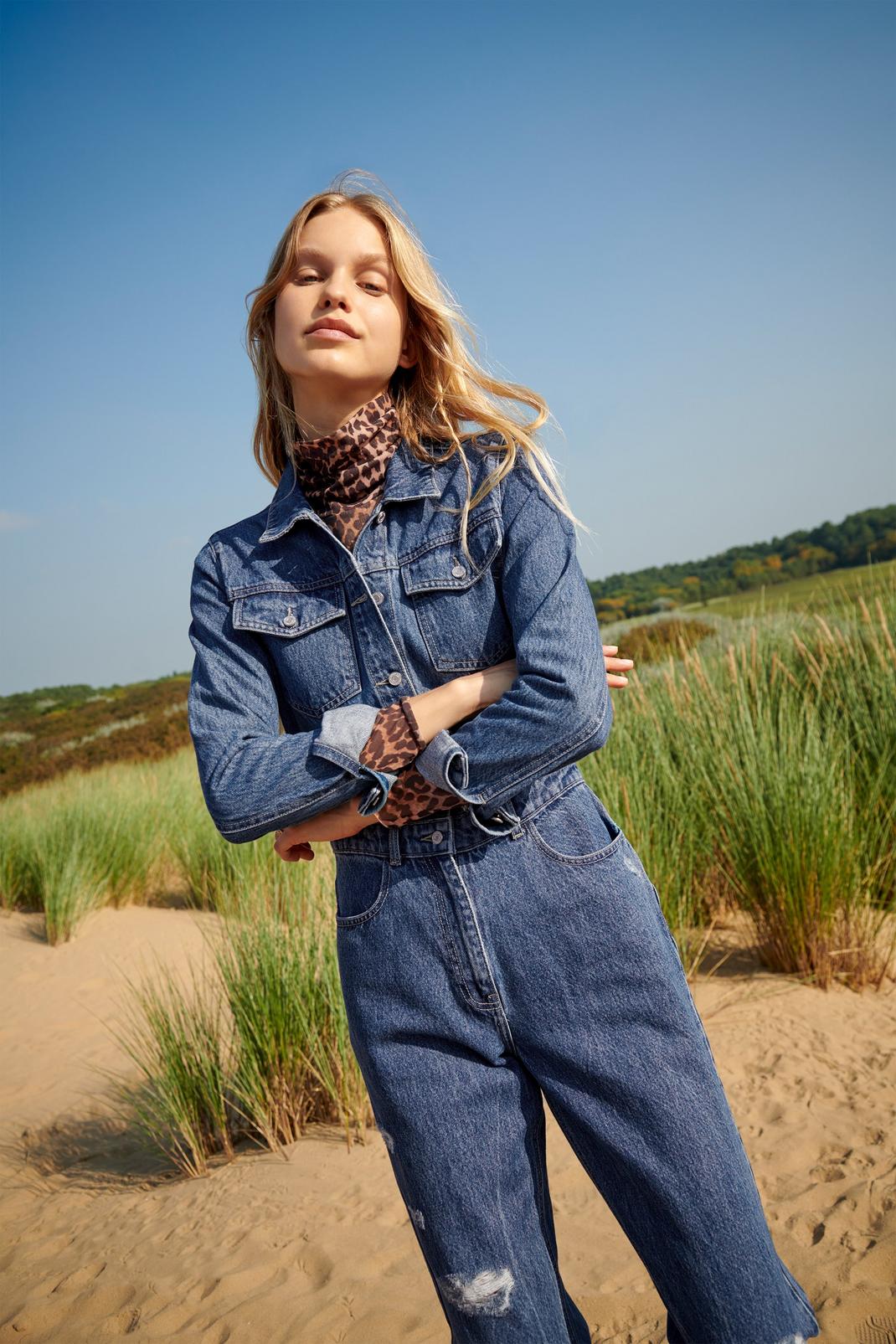Mid blue Distressed Classic Boilersuit image number 1
