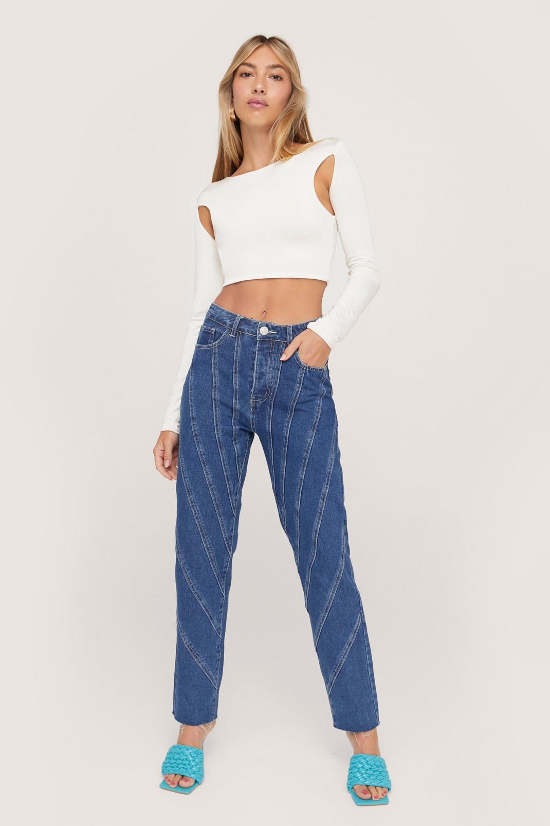White Slinky Cut Out Crop Top image number 1