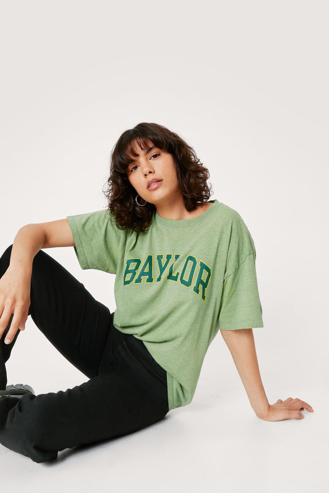 T-shirt vintage en coton à impressions Baylor, Green image number 1