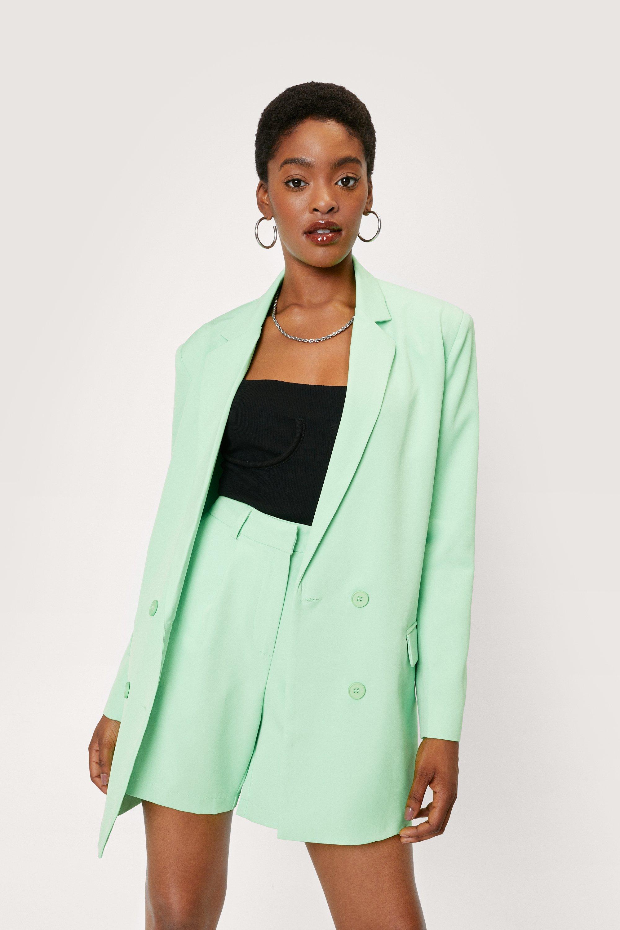 longline blazer suit