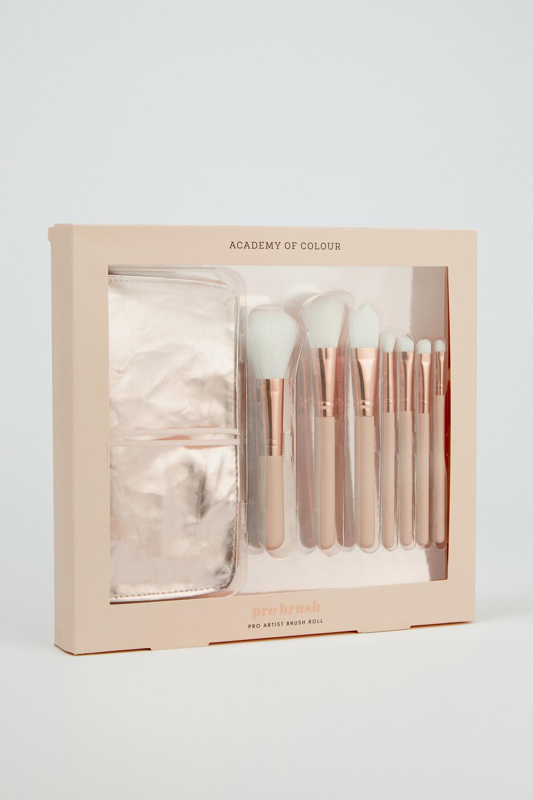 Rose gold Academy of Color Brush Set With Wrap image number 1