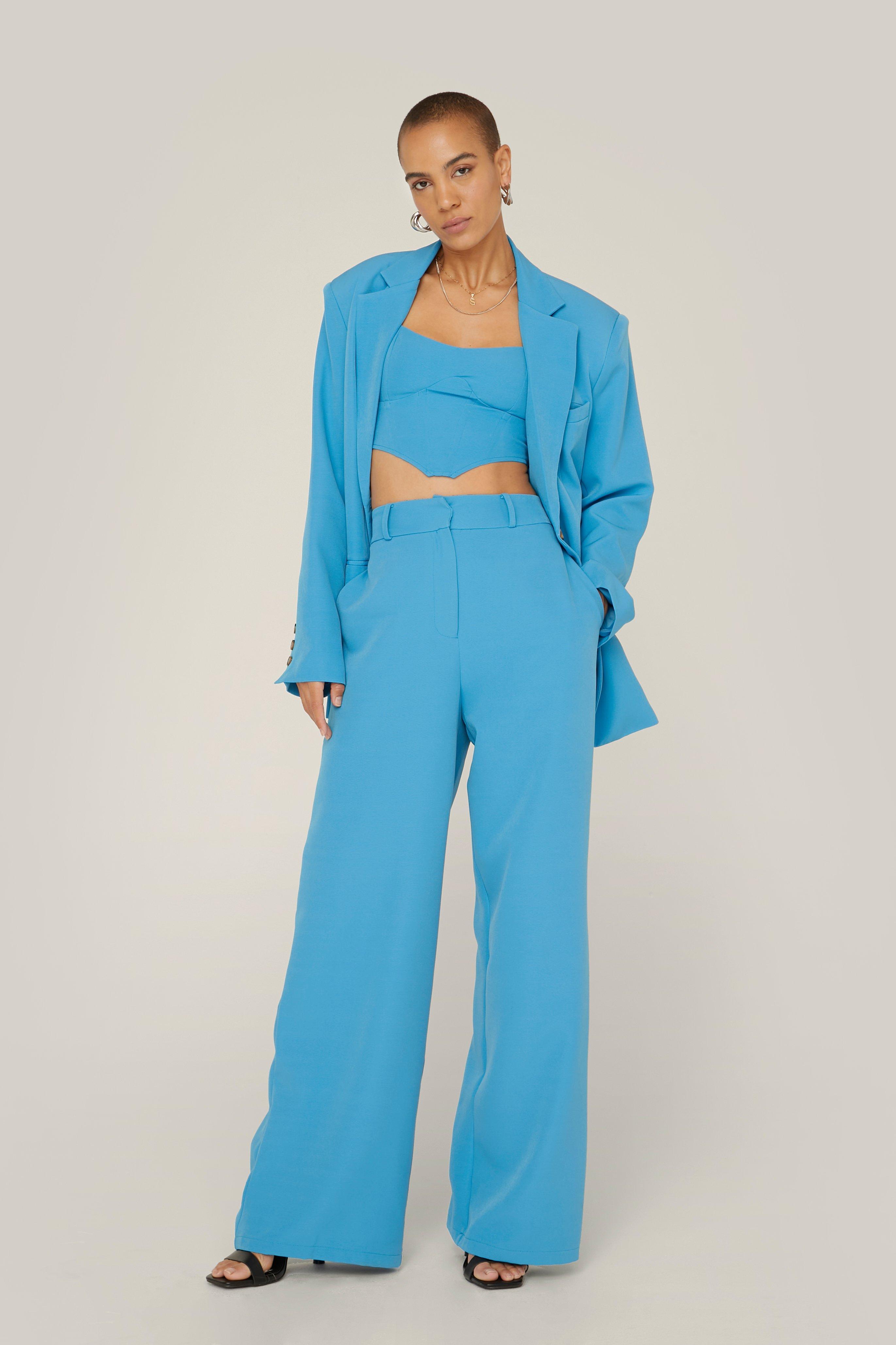 wide leg suit trousers womens