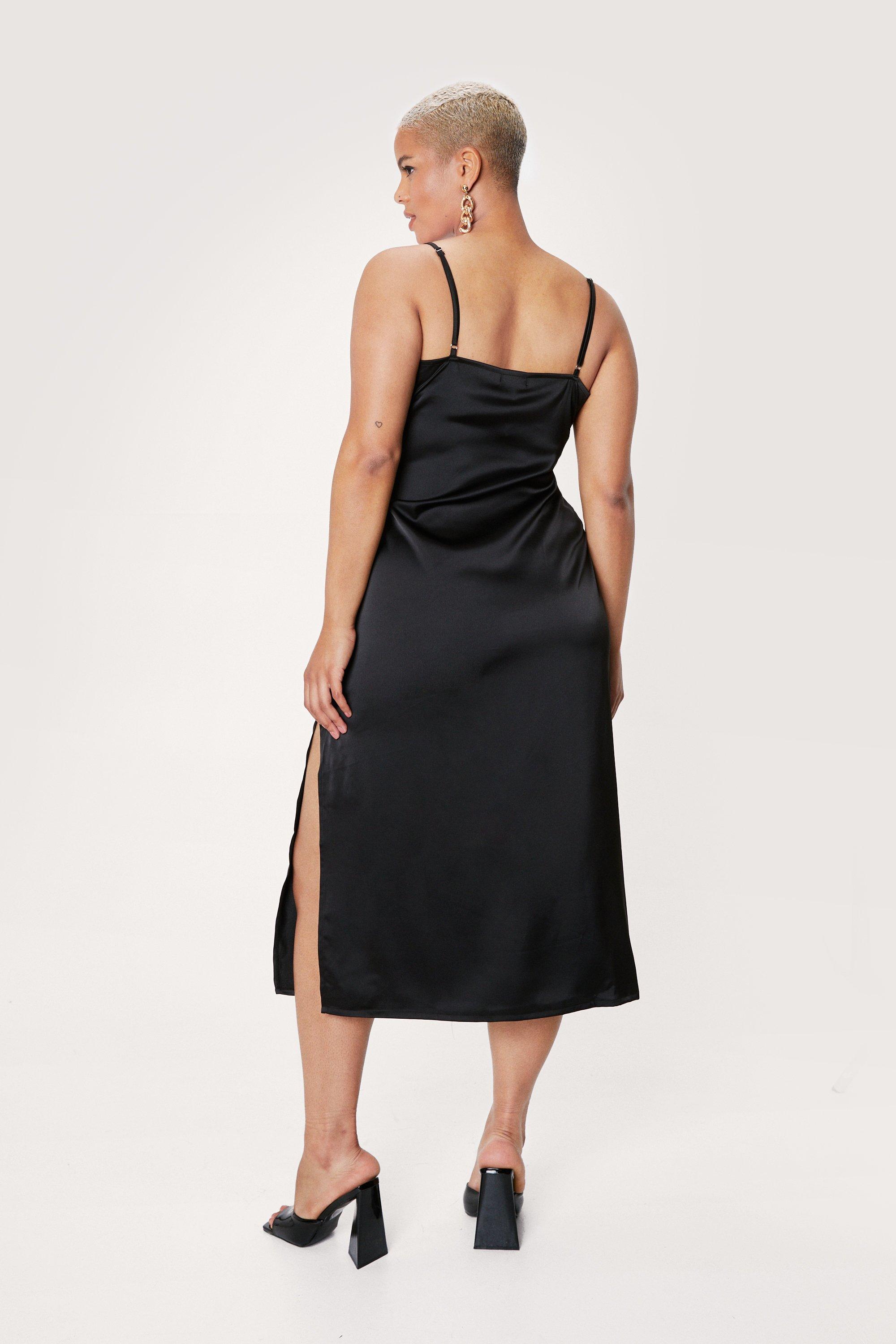 Nasty gal satin midi dress best sale