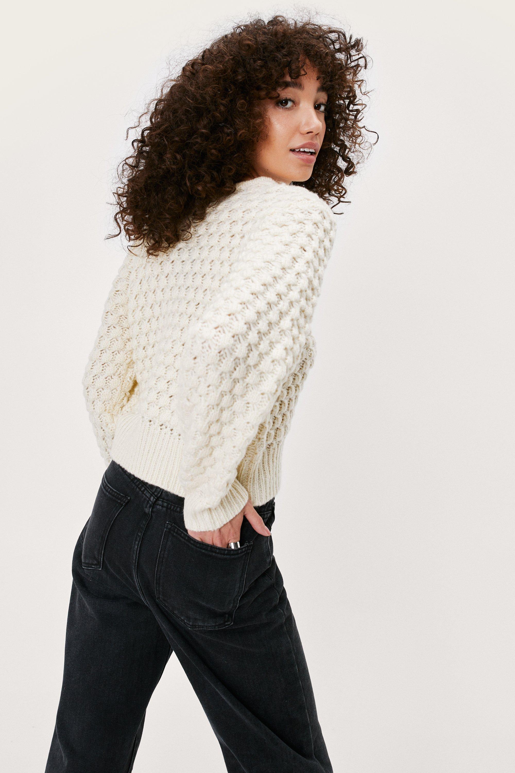 Cream bobble clearance jumper