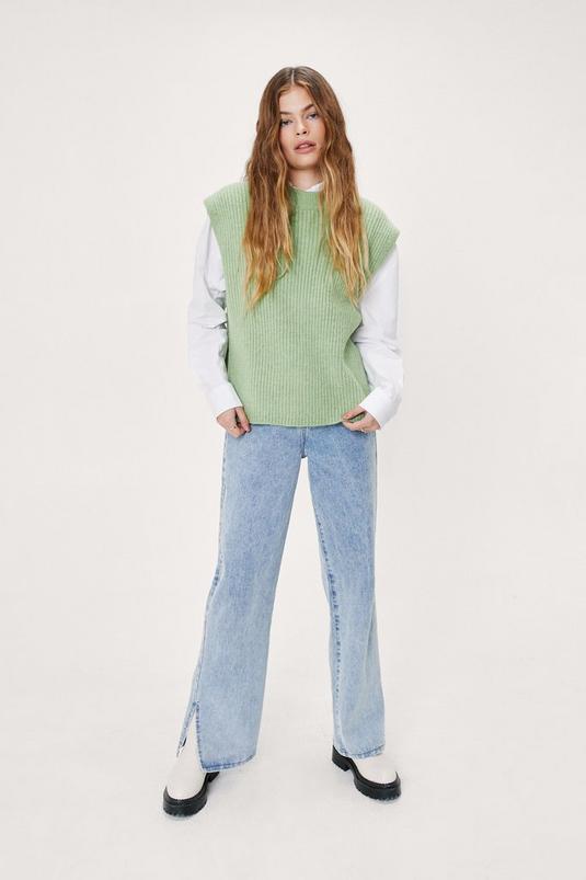 Mint green knit top from Nasty Gal