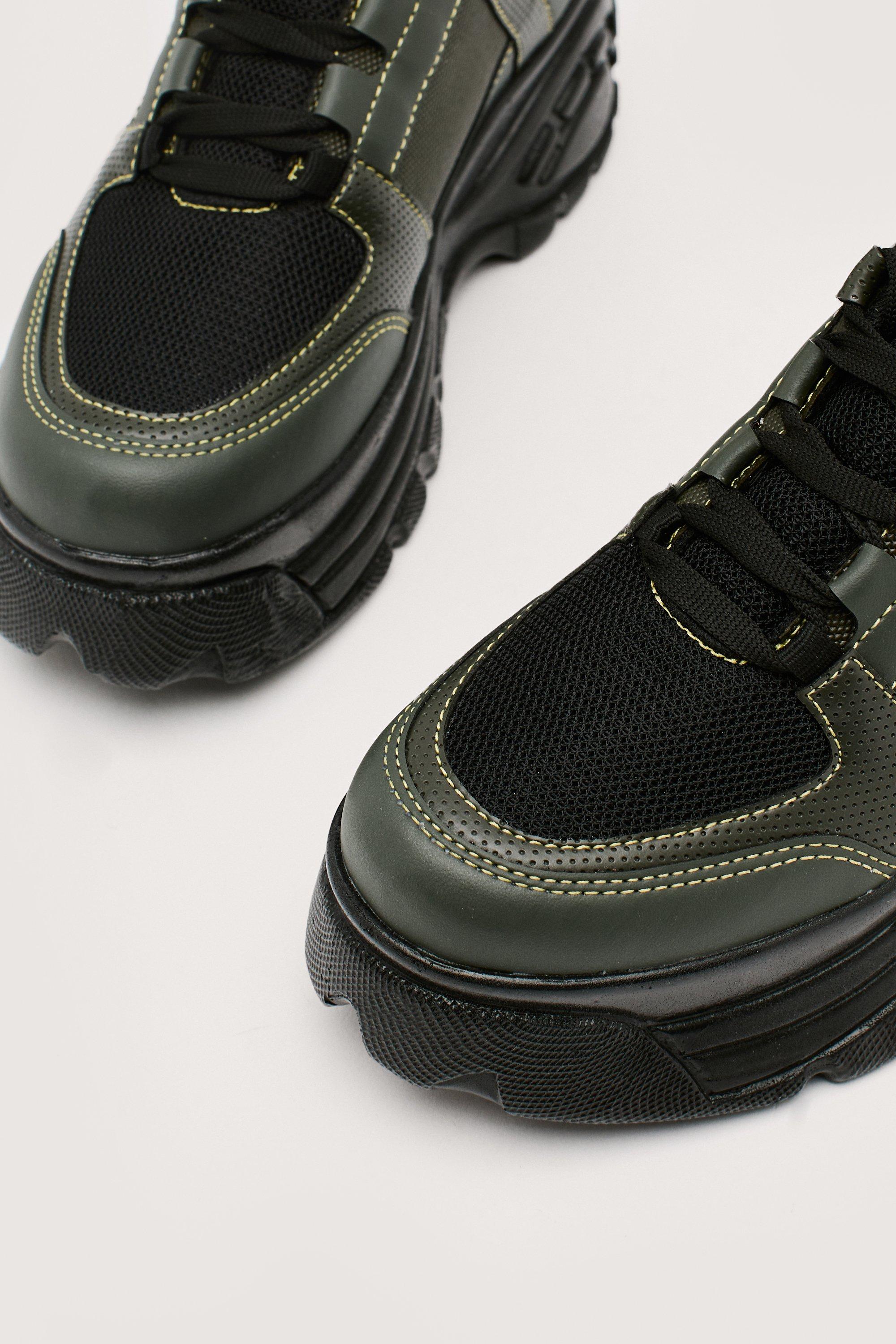 Platform Contrast Chunky Trainers Nasty Gal