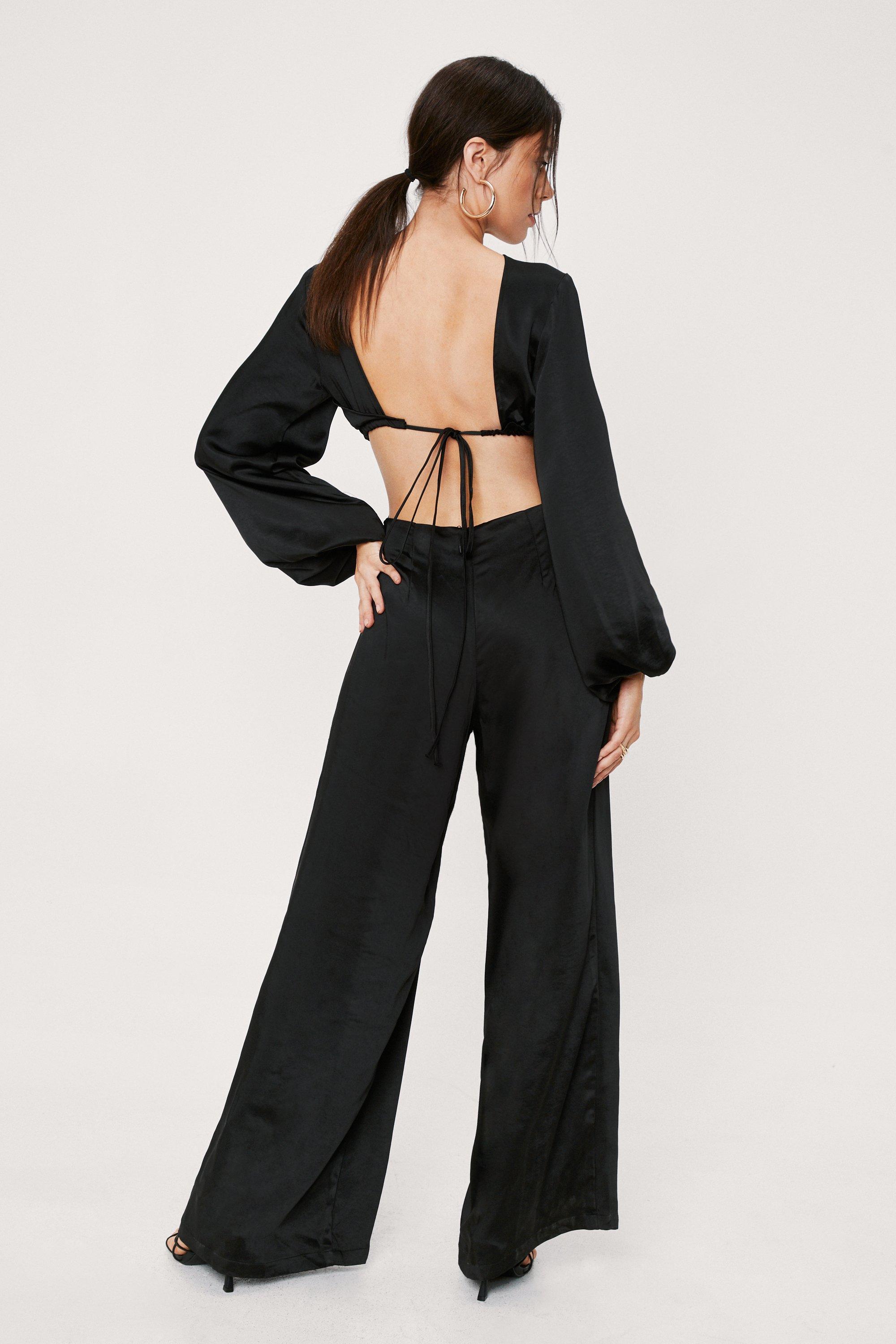 long sleeve jumpsuit with skirt