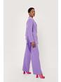 Purple Tailored High Waisted Wide Leg Pants