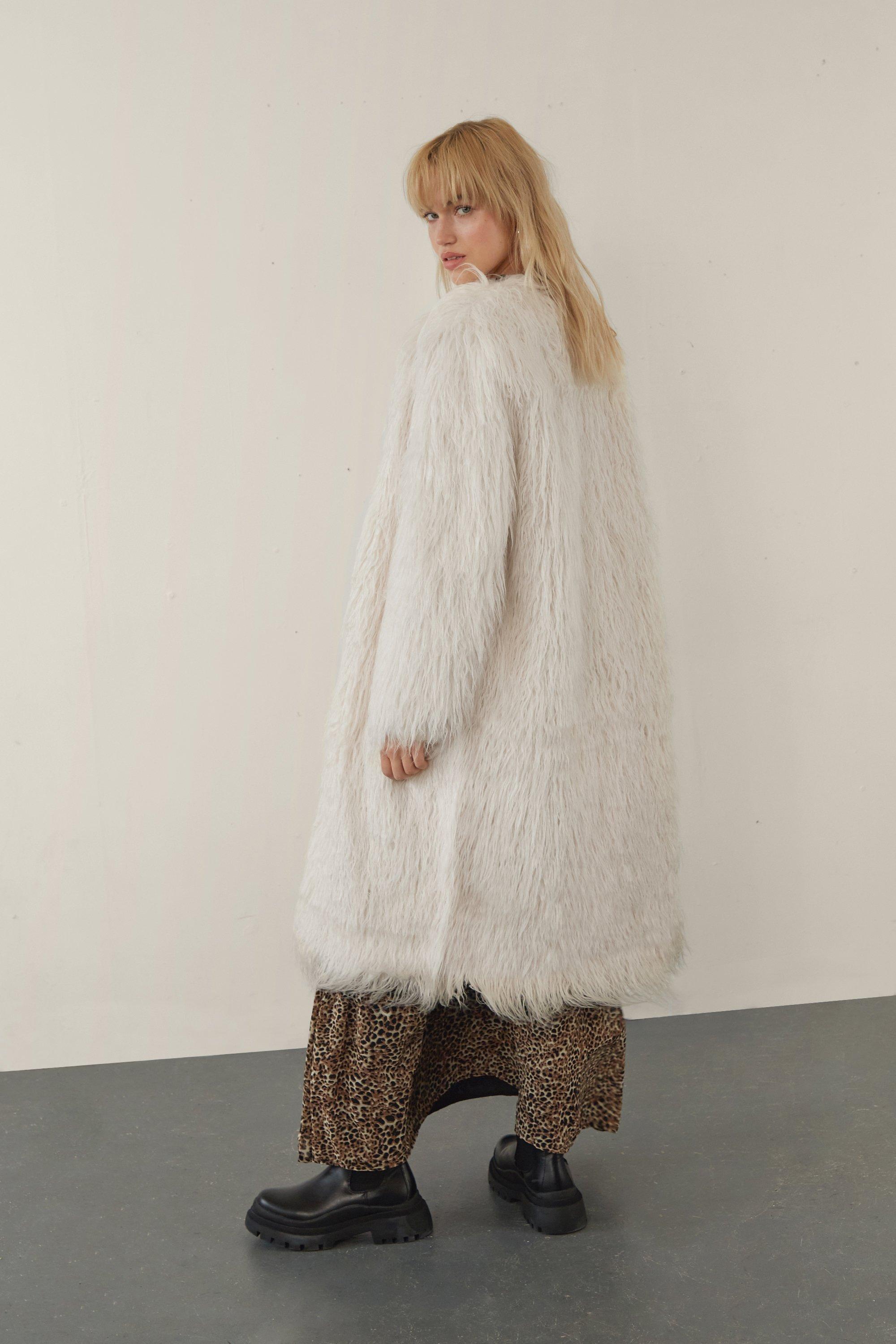 Shaggy faux hot sale fur jacket