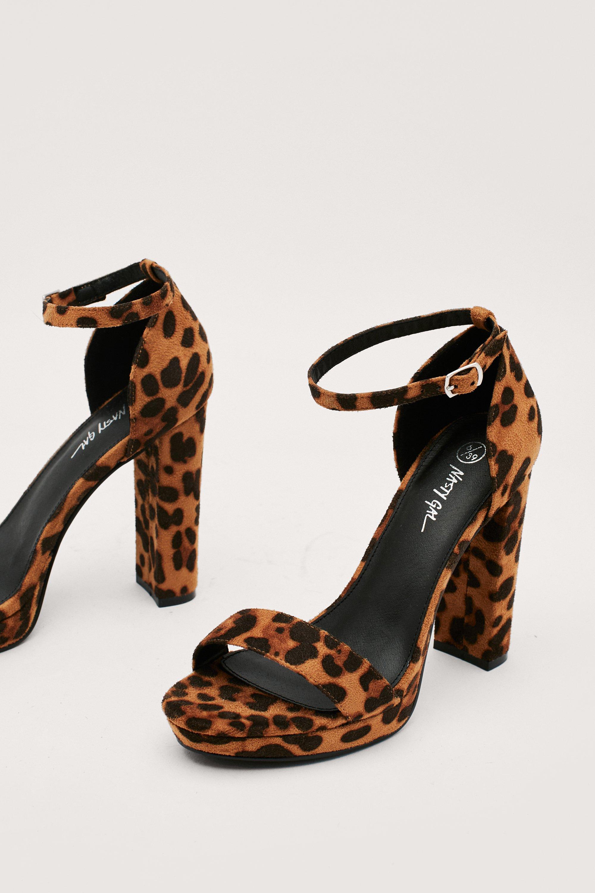 Leopard print clearance barely there heels