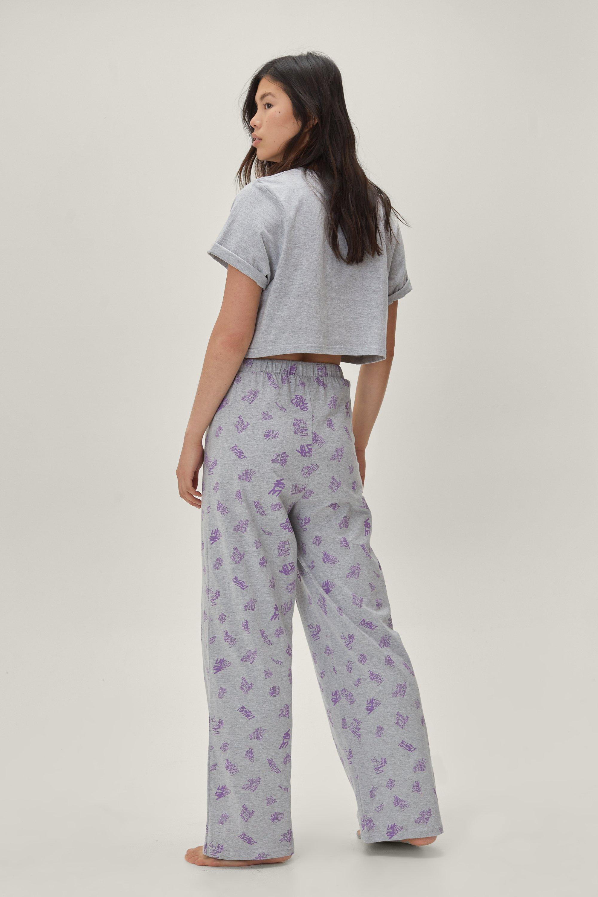 Disney Villains Pajama T Shirt and Wide Leg Pants Set