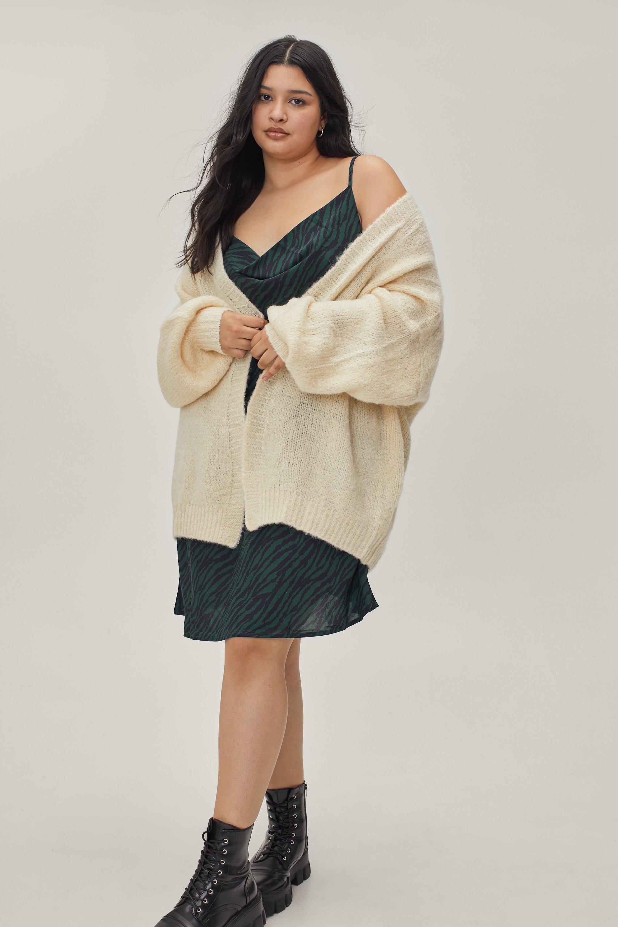 balloon sleeve cardigan plus size