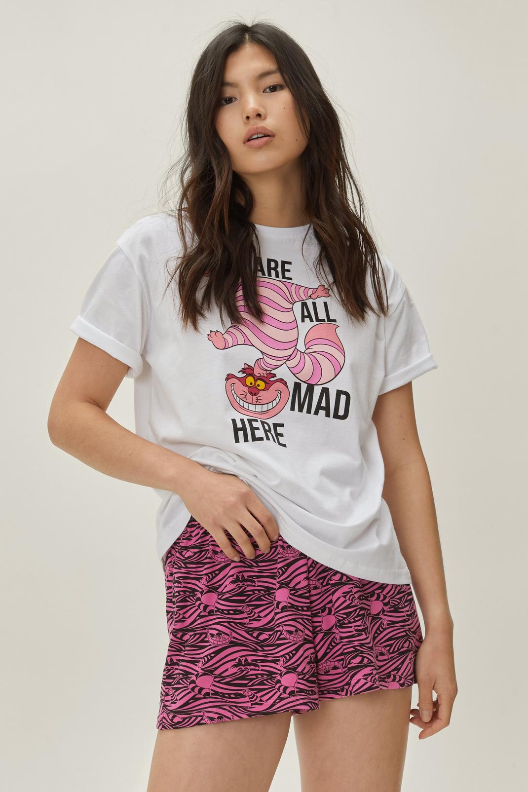 155 Mad Hatter T-Shirt and Shorts Pajama Set image number 2