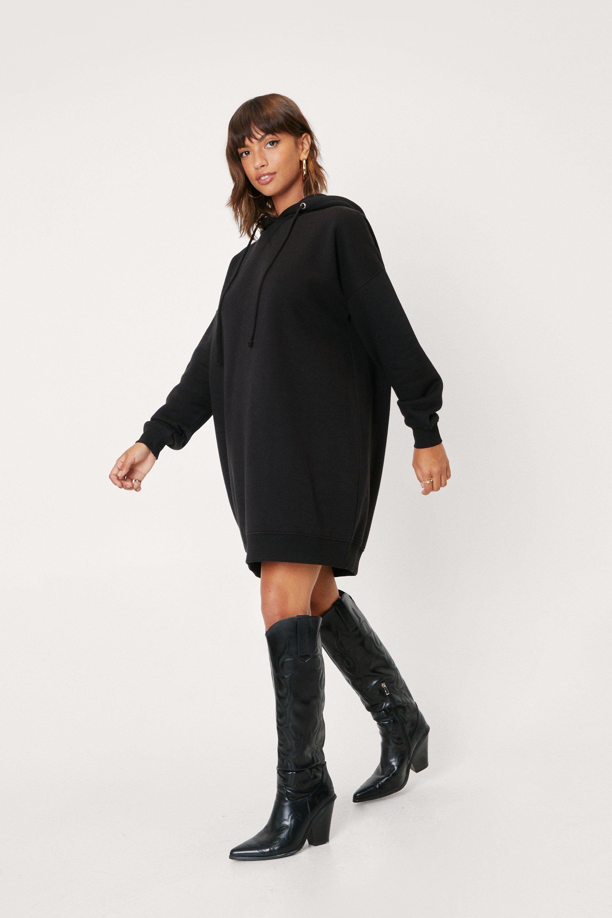 Plain black store jumper dress