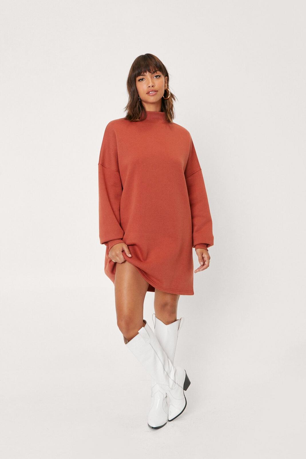 208 High Neck Mini Sweater Dress image number 2