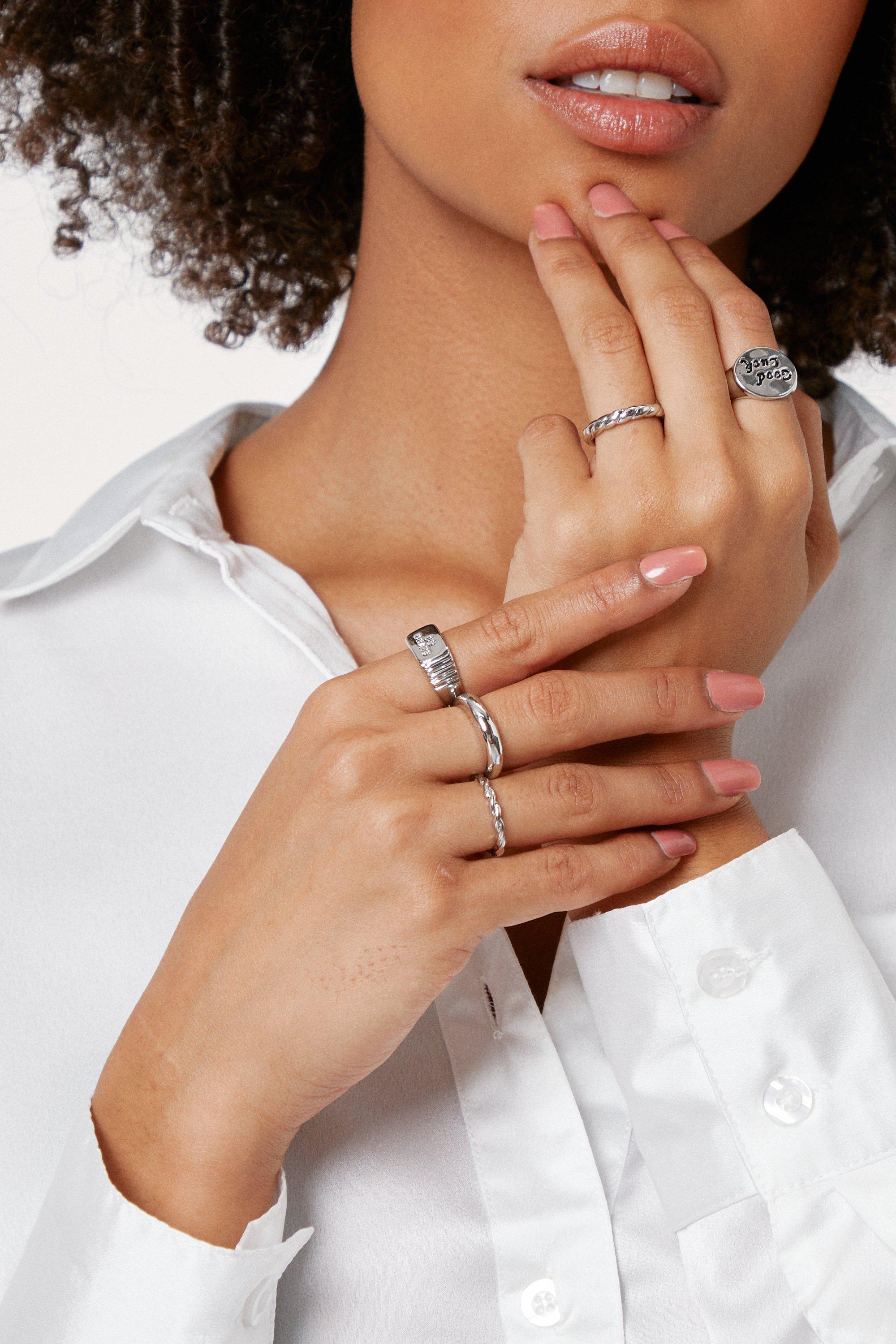 Positivity 5 Pc Ring Set | Nasty Gal