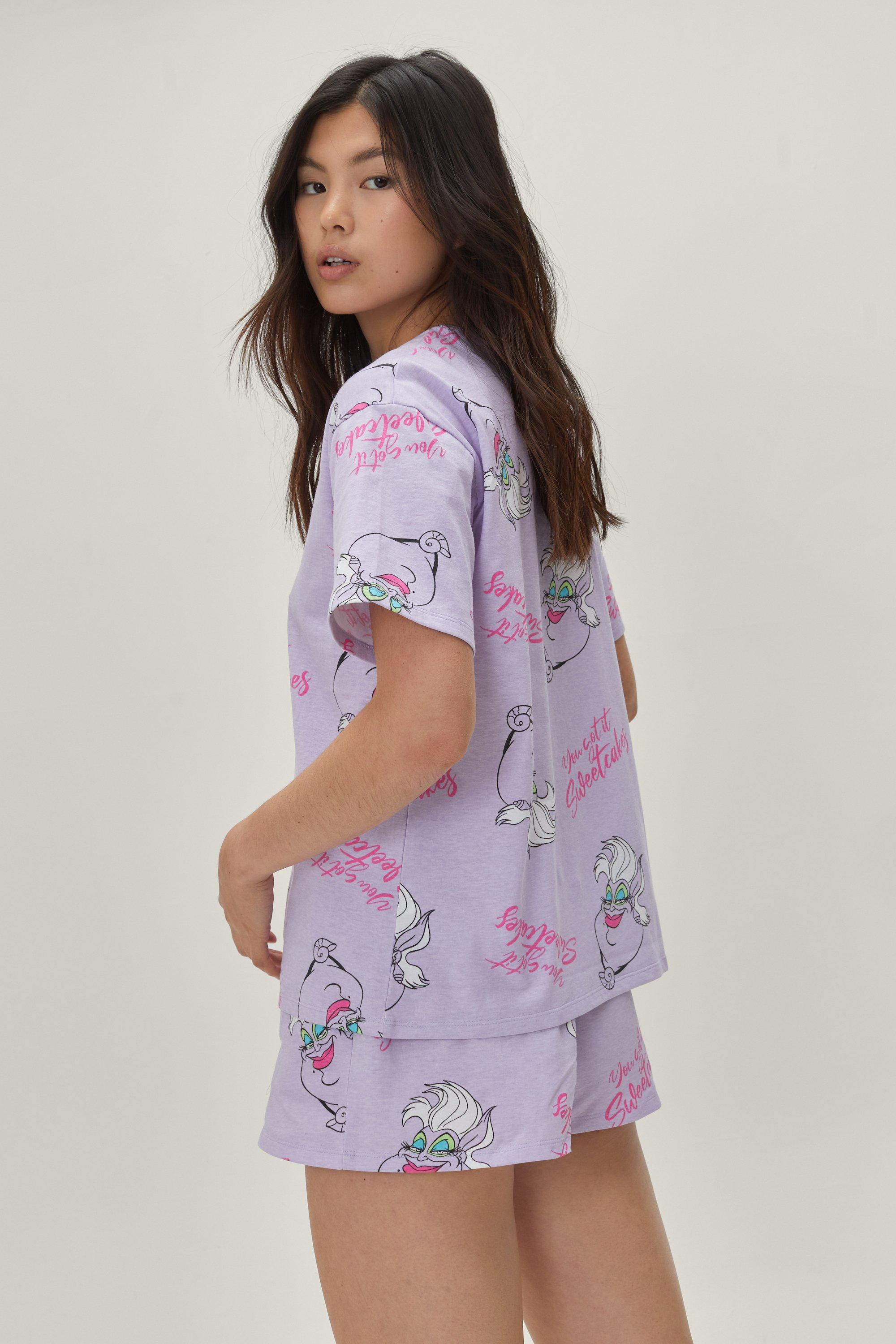 Ursula Pajama T Shirt and Shorts Set Nasty Gal