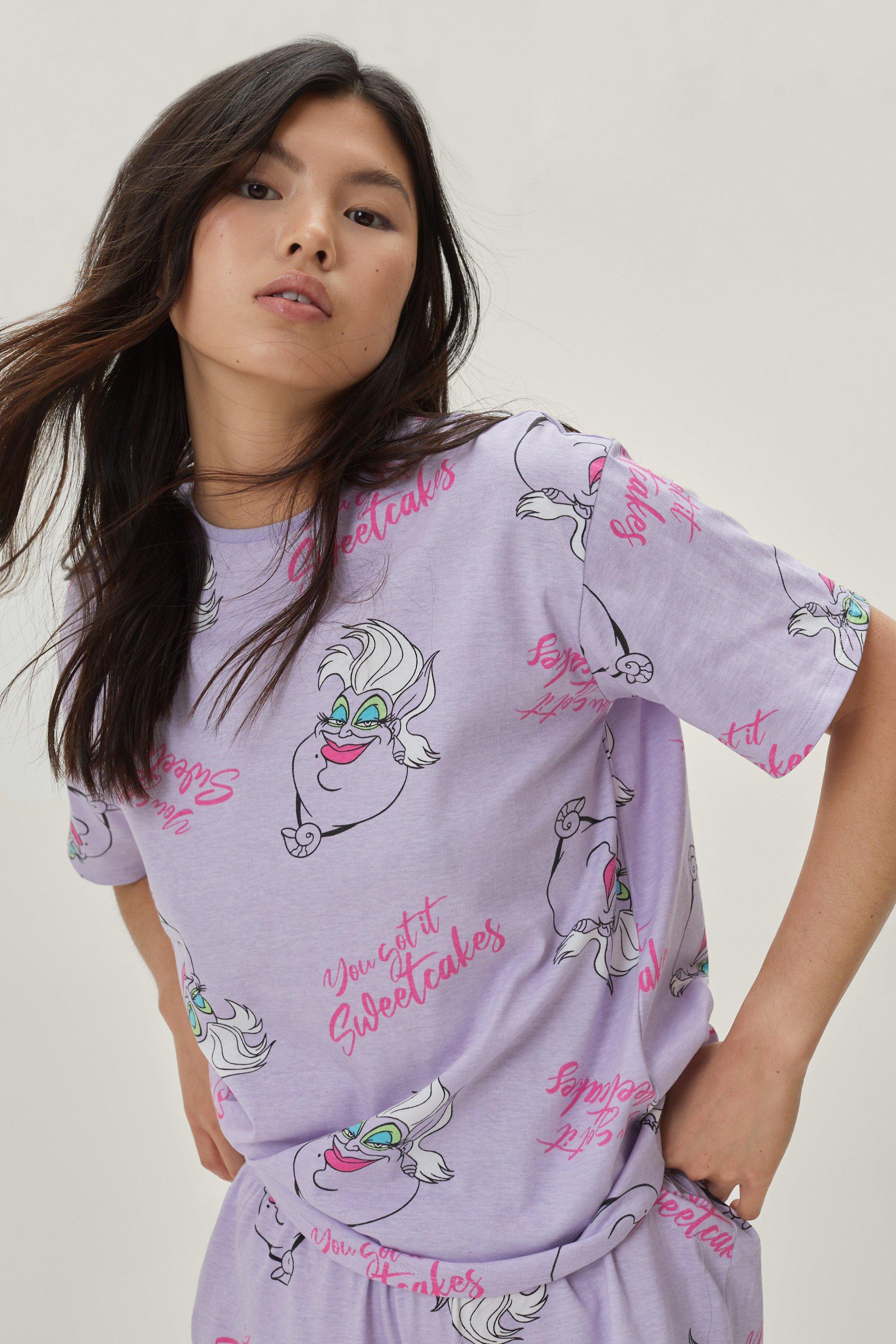 Ursula Pajama T Shirt and Shorts Set Nasty Gal